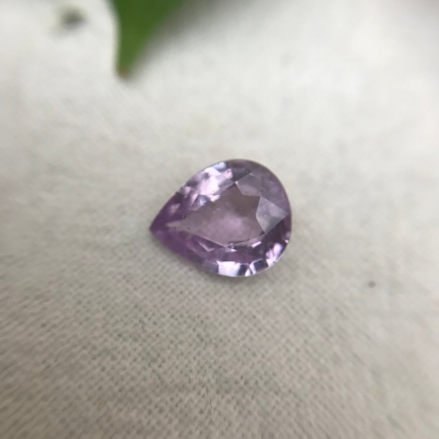 2 Ct. GIA Certified Purple-Pink Sapphire 9x7.4mm Pear Cut, Madagascar Unheated Sapphire, Light Color