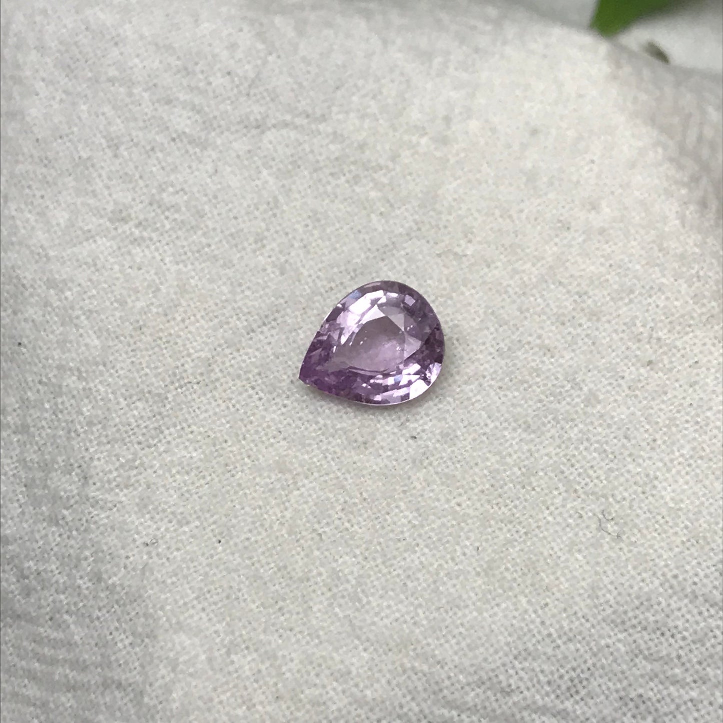 2 Ct. GIA Certified Purple-Pink Sapphire 9x7.4mm Pear Cut, Madagascar Unheated Sapphire, Light Color