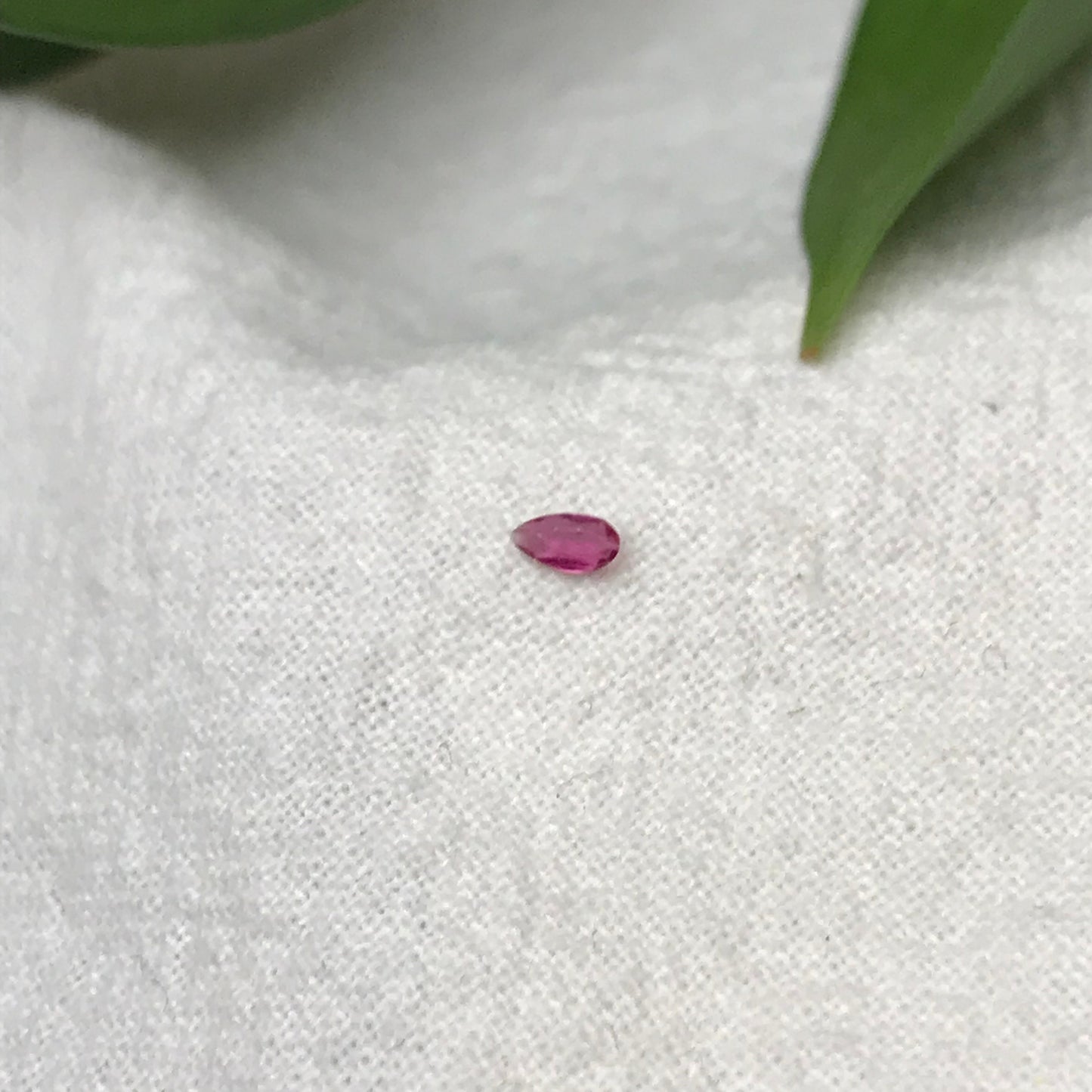 Natural Red Beryl 0.04 Ct. Pear Cut, Utah Red Beryl, VS! Tiny Rare Faceted Bixbite, 3.5x1.8mm