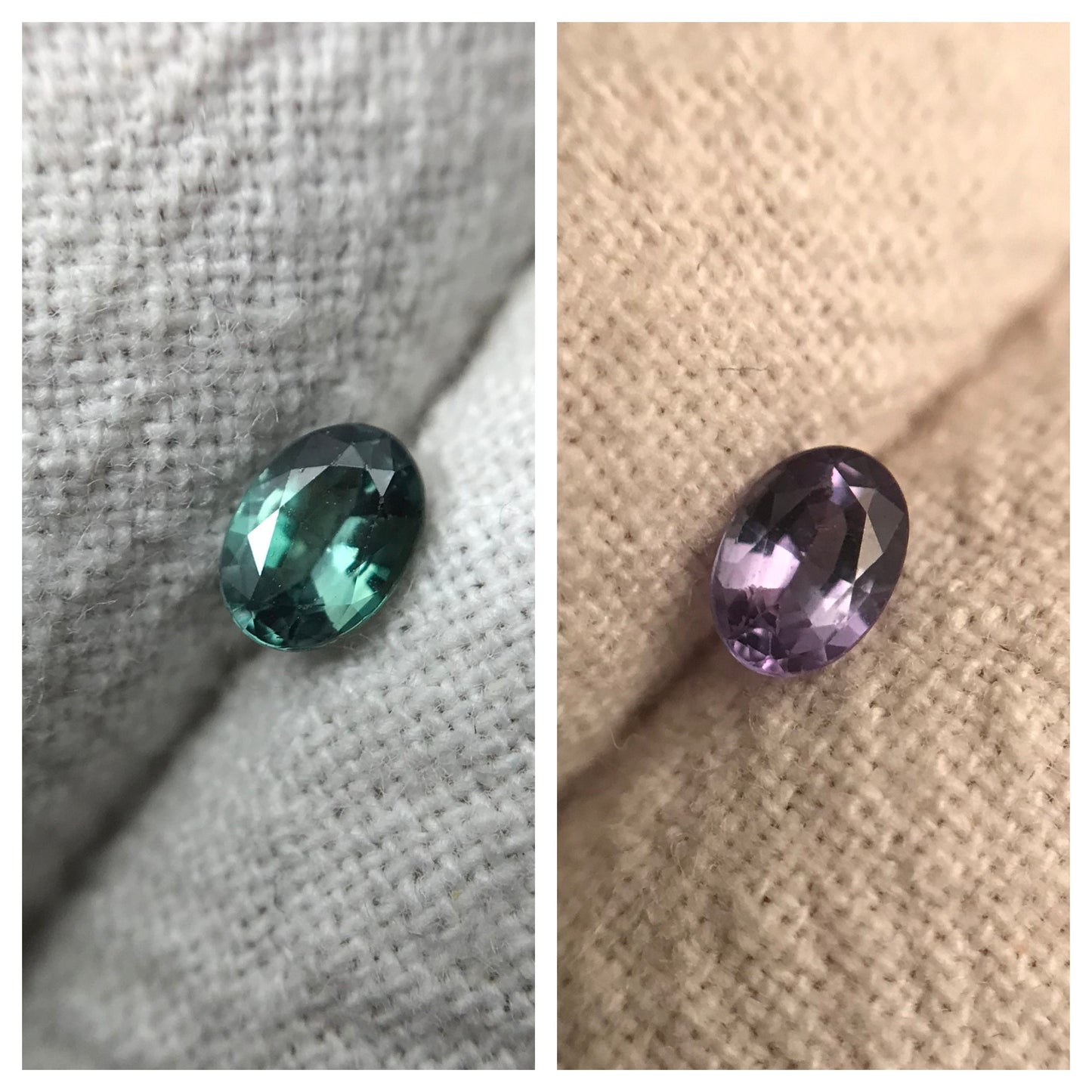 0.22 Ct. Natural Alexandrite 4.3x3.1mm Green to Purple Color Change Loose Oval Chrysoberyl