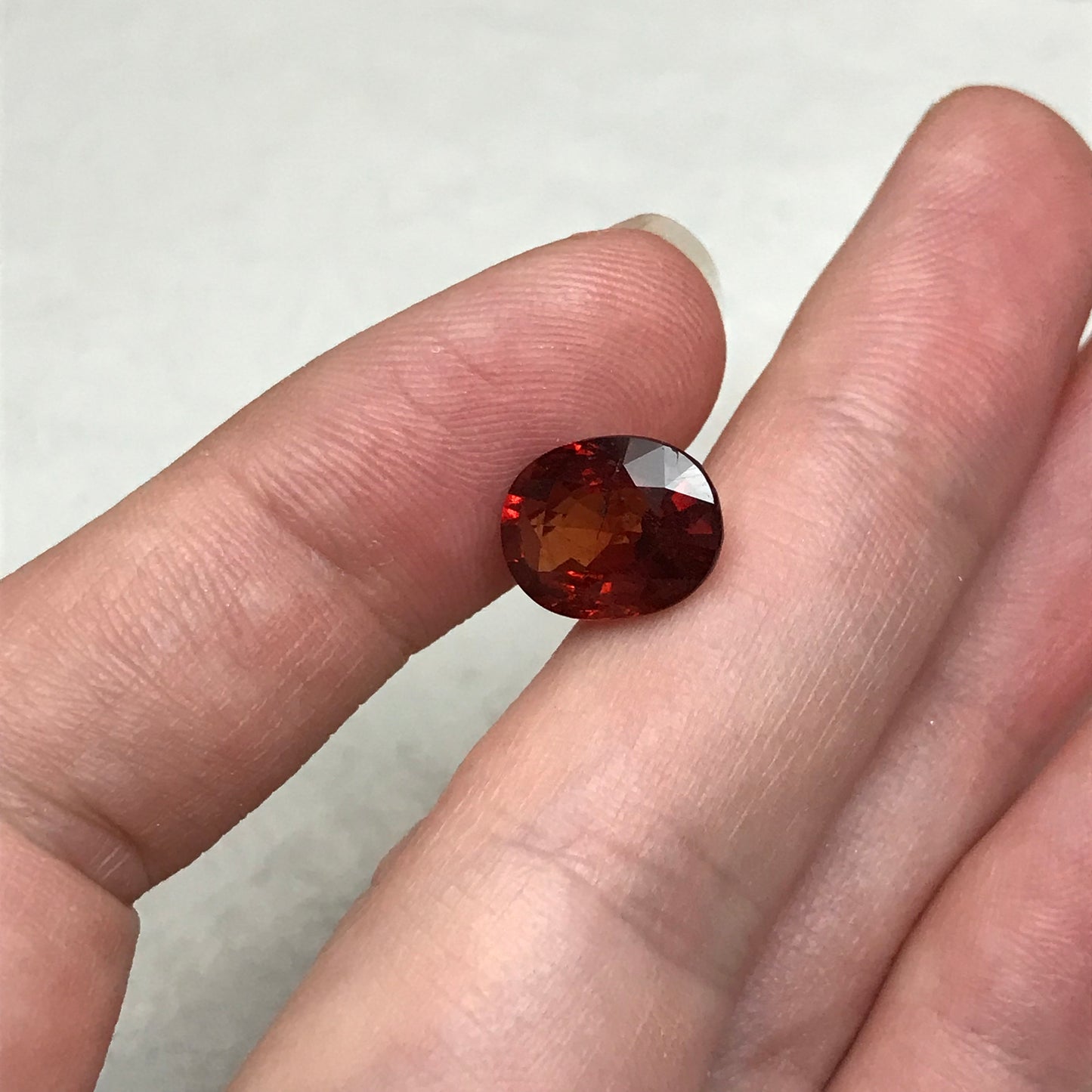 4.83 Ct Spessartite Garnet, 11.5x8.8mm Orangey Red Garnet