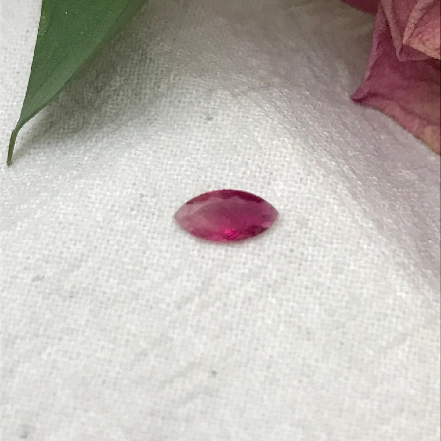 0.25 Ct. Utah Red Beryl, Faceted Bixbite, 7.2x3.7mm Marquise Cut, Red Beryl