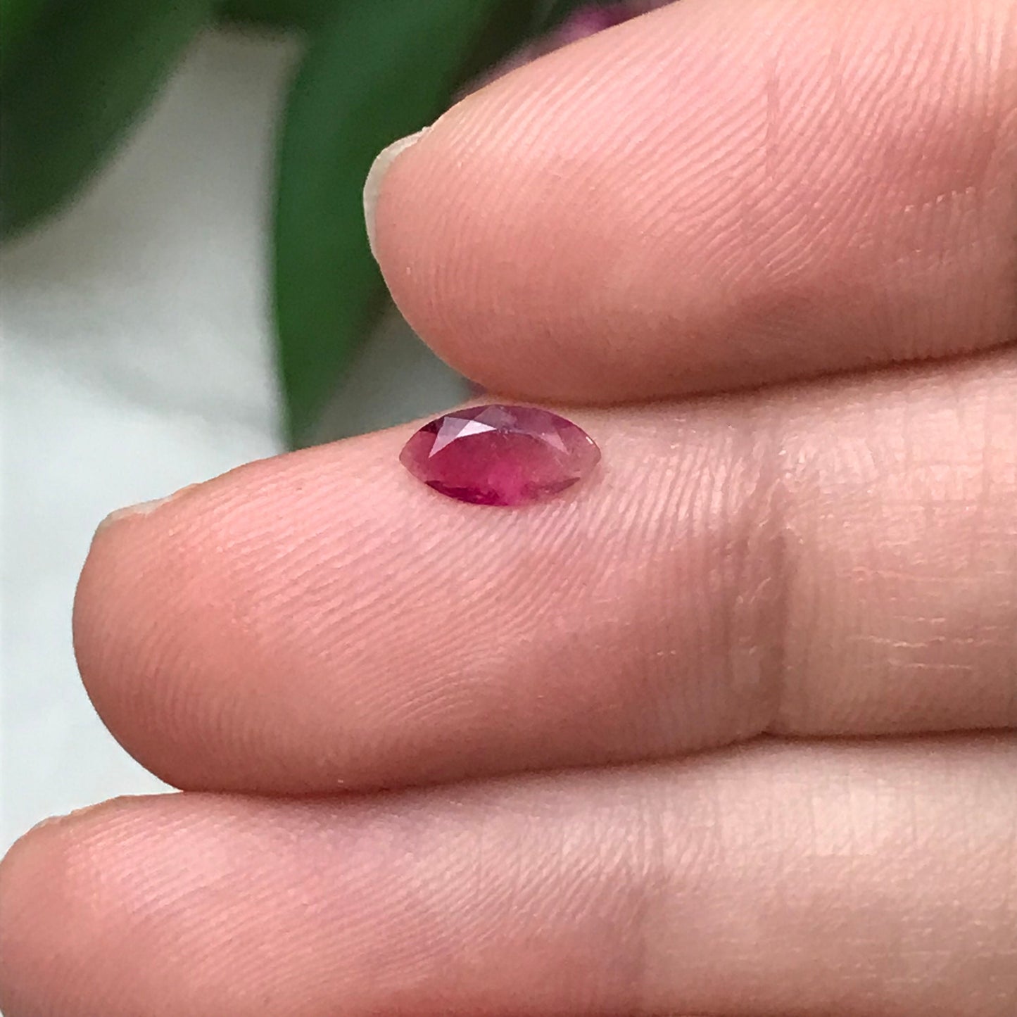 0.25 Ct. Utah Red Beryl, Faceted Bixbite, 7.2x3.7mm Marquise Cut, Red Beryl