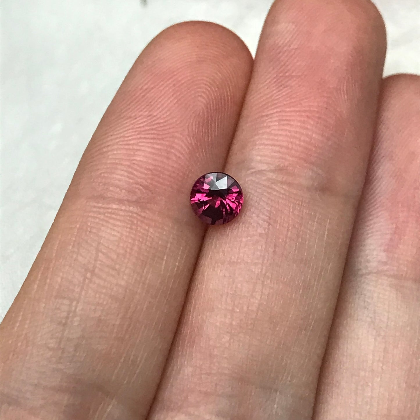 5.5mm Natural Rhodolite Garnet 0.83 Carat Round Gemstone, Rose Garnet, Faceted Loose Garnet