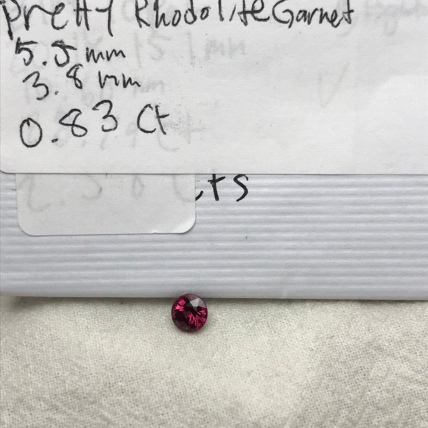 5.5mm Natural Rhodolite Garnet 0.83 Carat Round Gemstone, Rose Garnet, Faceted Loose Garnet