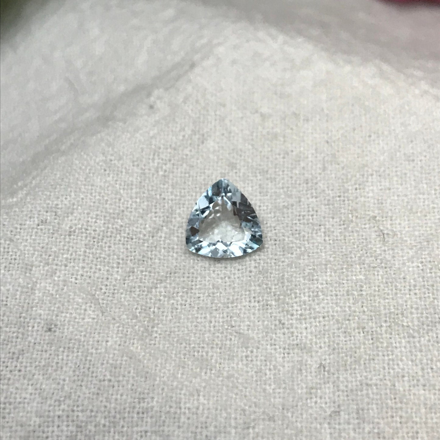 7mm Light Blue Aquamarine 0.87 Ct Trillion Cut Loose Beryl Faceted Loose Gem March Birthstone