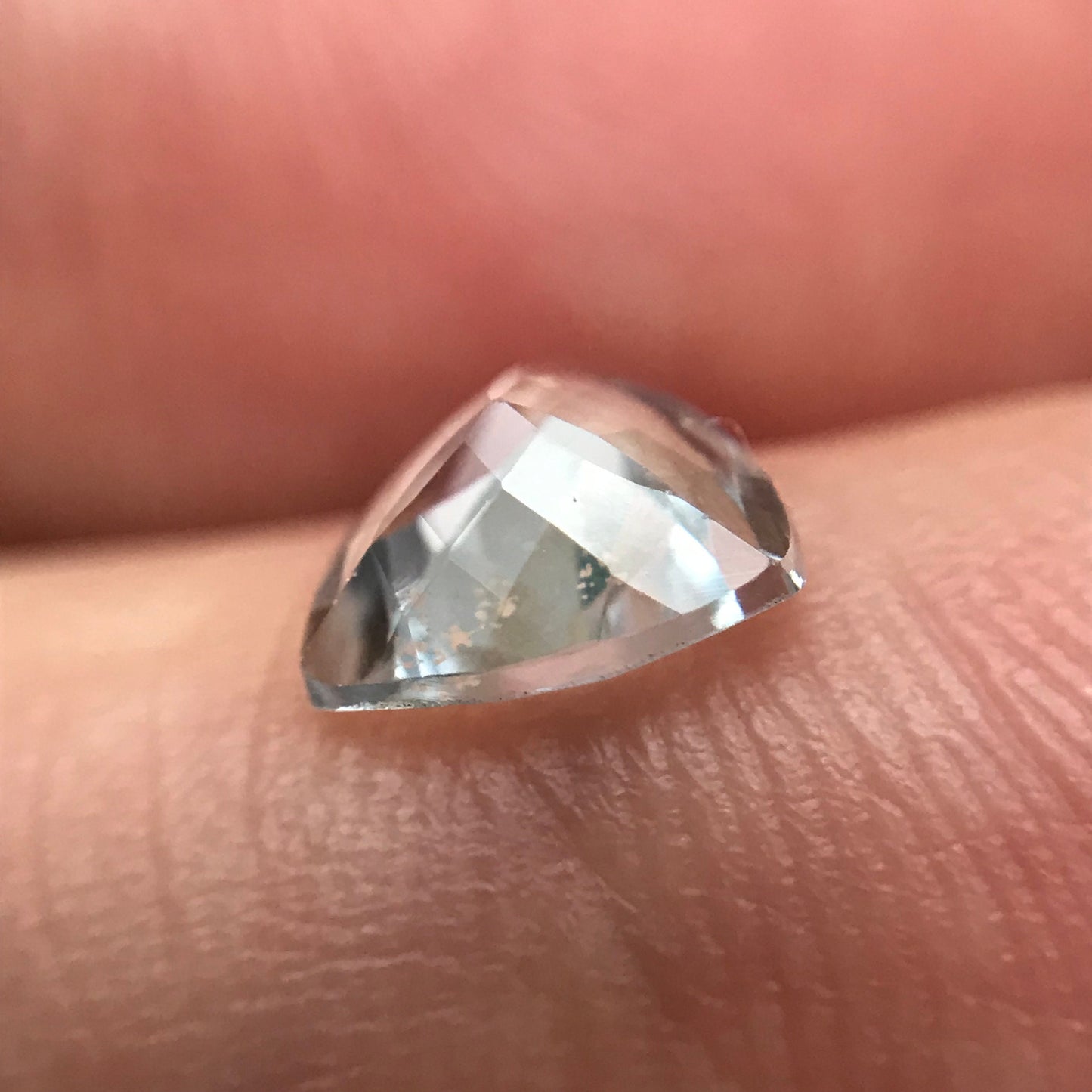 7mm Light Blue Aquamarine 0.87 Ct Trillion Cut Loose Beryl Faceted Loose Gem March Birthstone