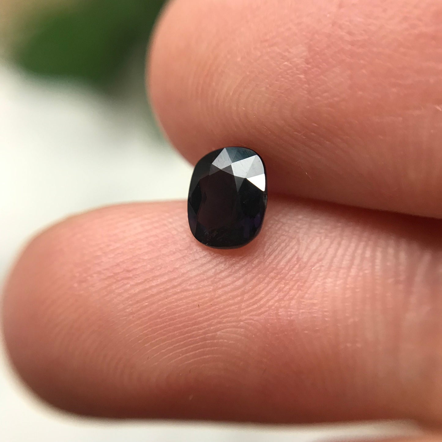 6x5mm Natural Purple Spinel 0.82 Cushion Cut, Faceted Loose Gemstone, Dark Purple Stone