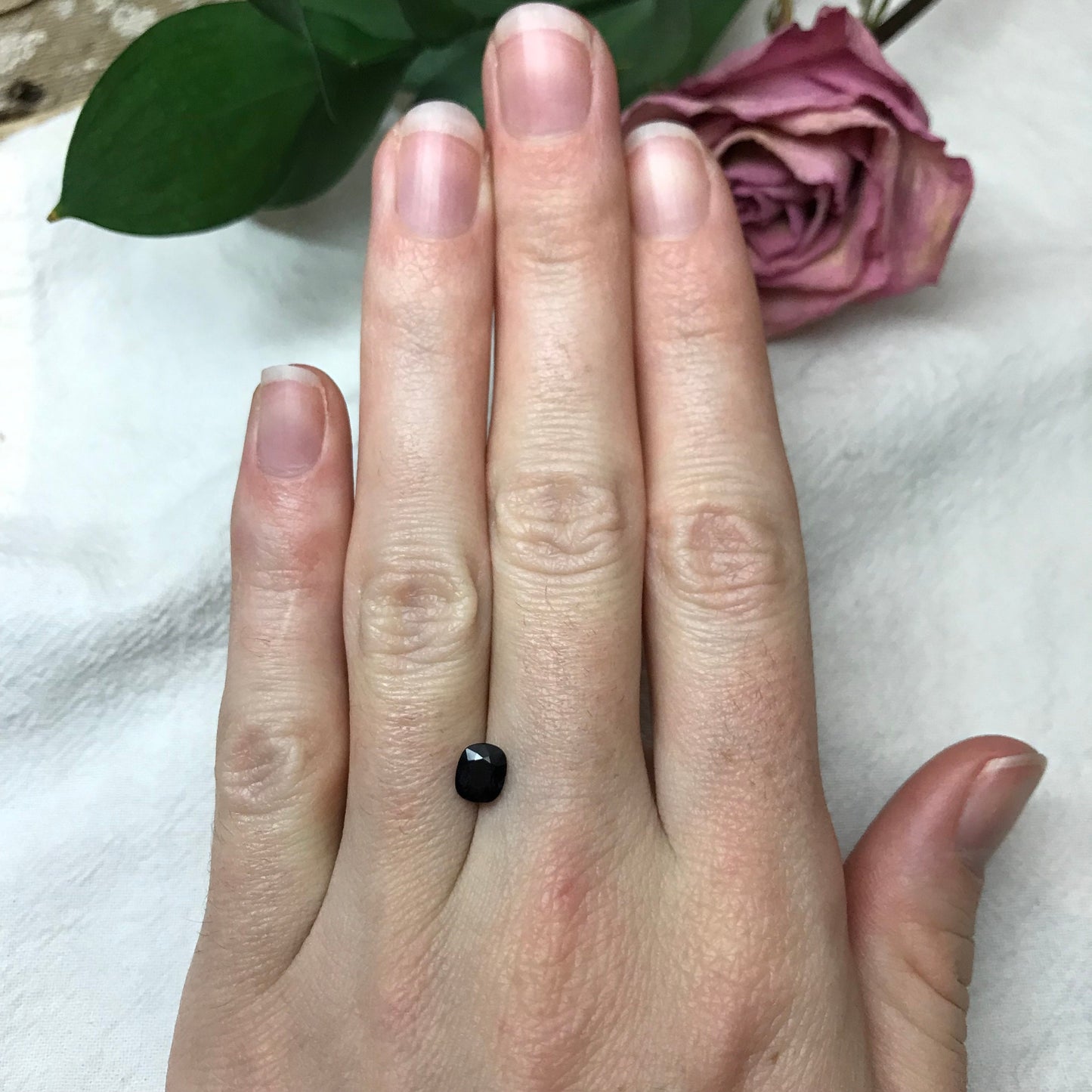 6x5mm Natural Purple Spinel 0.82 Cushion Cut, Faceted Loose Gemstone, Dark Purple Stone