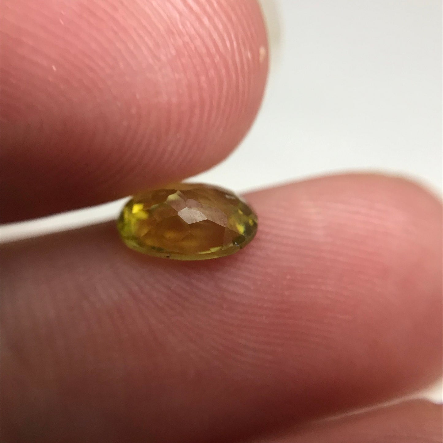 1.09 Ct. Yellow Sphene, 7.5x5.5 Oval Cut, Rainbow Fire, Natural Madagascar Sphene, Faceted Loose Titanite