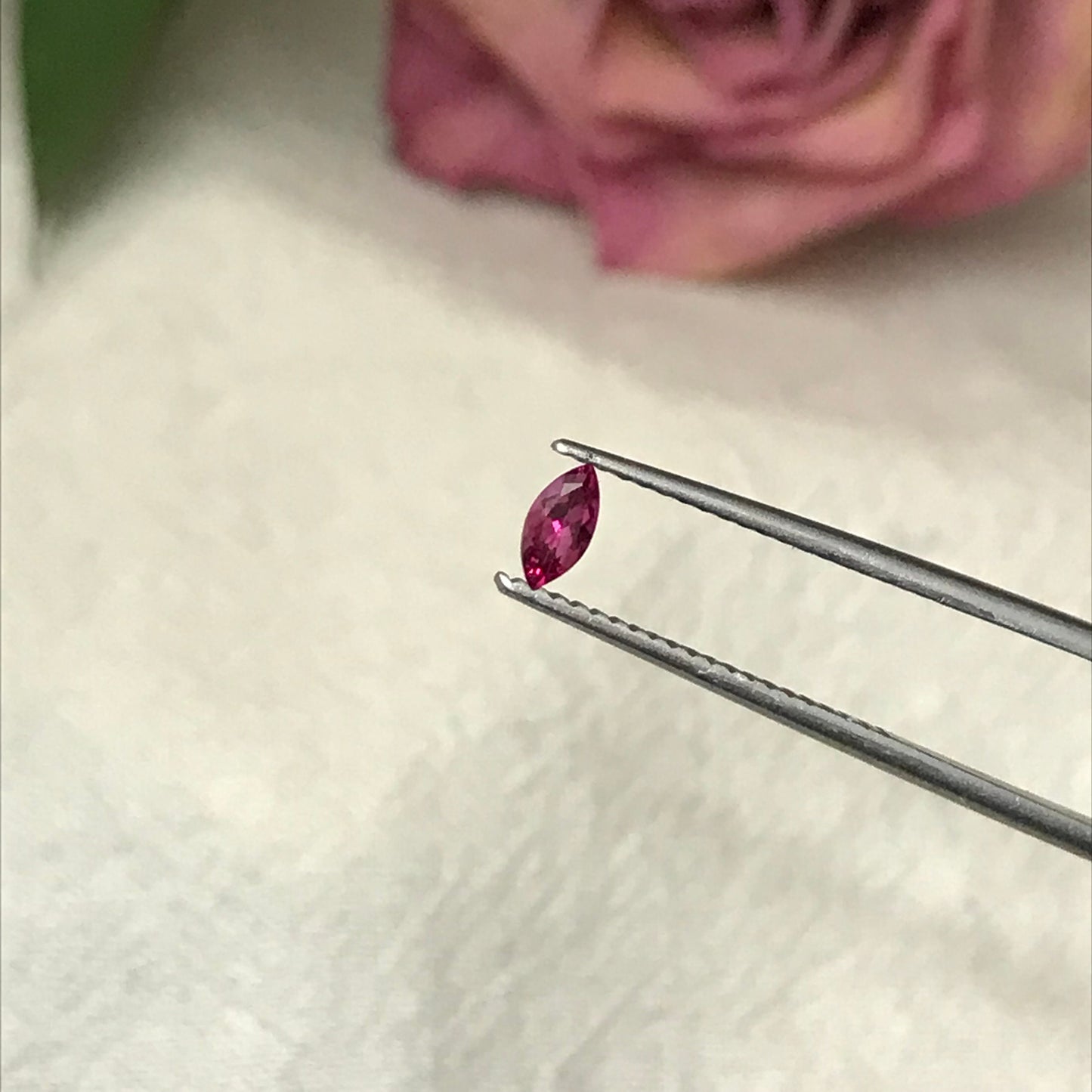 5x2.5mm Red Beryl, 0.13 Ct Faceted Bixbite, Natural Raspberry Red Beryl, Excellent Clarity