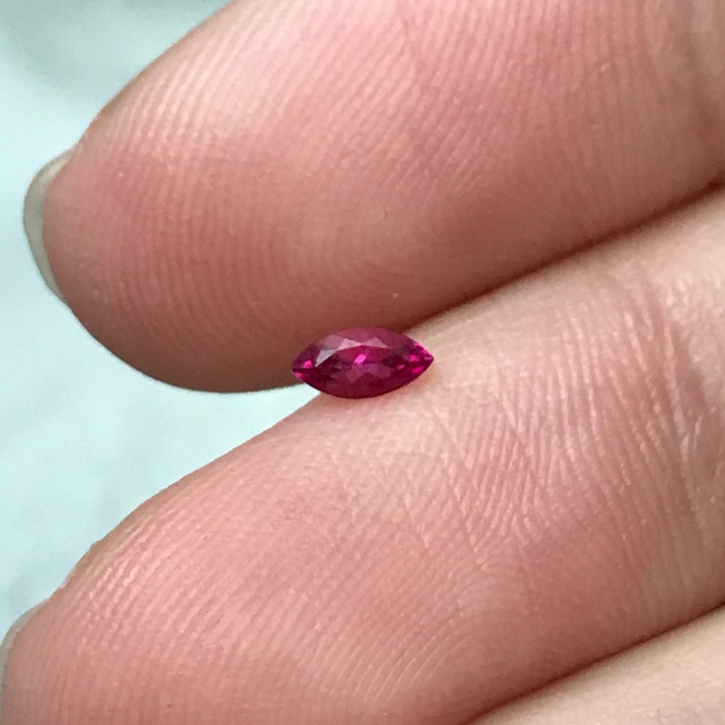 5x2.5mm Red Beryl, 0.13 Ct Faceted Bixbite, Natural Raspberry Red Beryl, Excellent Clarity