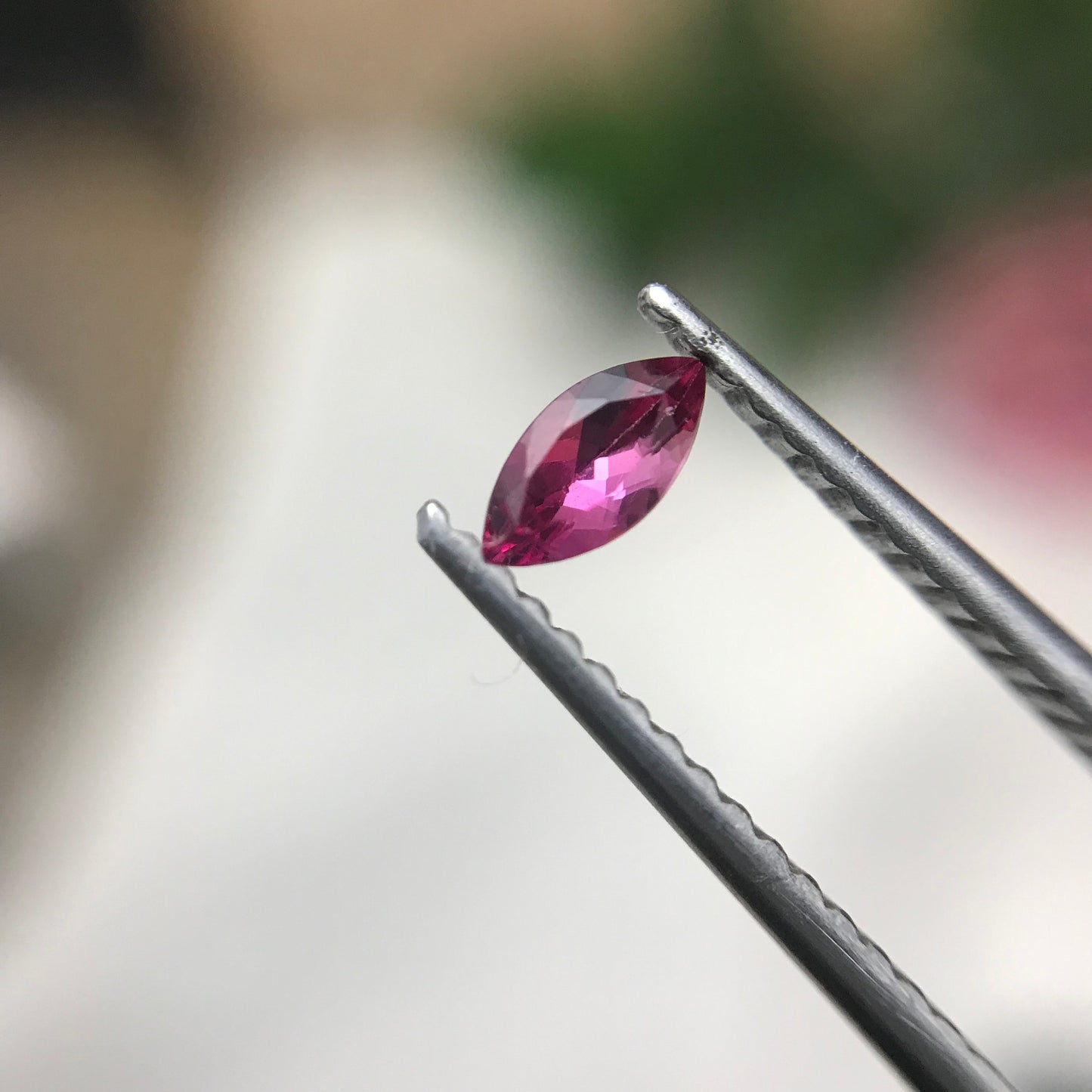 5x2.5mm Red Beryl, 0.13 Ct Faceted Bixbite, Natural Raspberry Red Beryl, Excellent Clarity