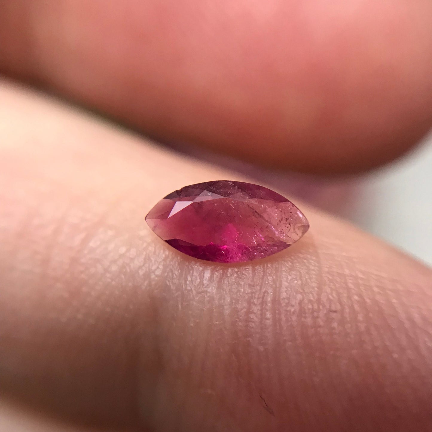 0.25 Ct. Utah Red Beryl, Faceted Bixbite, 7.2x3.7mm Marquise Cut, Red Beryl