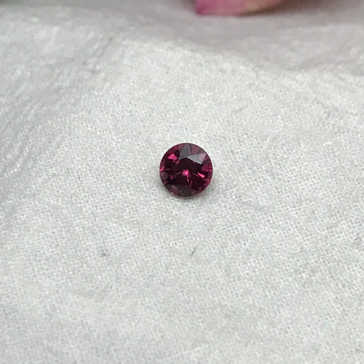 5.5mm Natural Rhodolite Garnet 0.83 Carat Round Gemstone, Rose Garnet, Faceted Loose Garnet