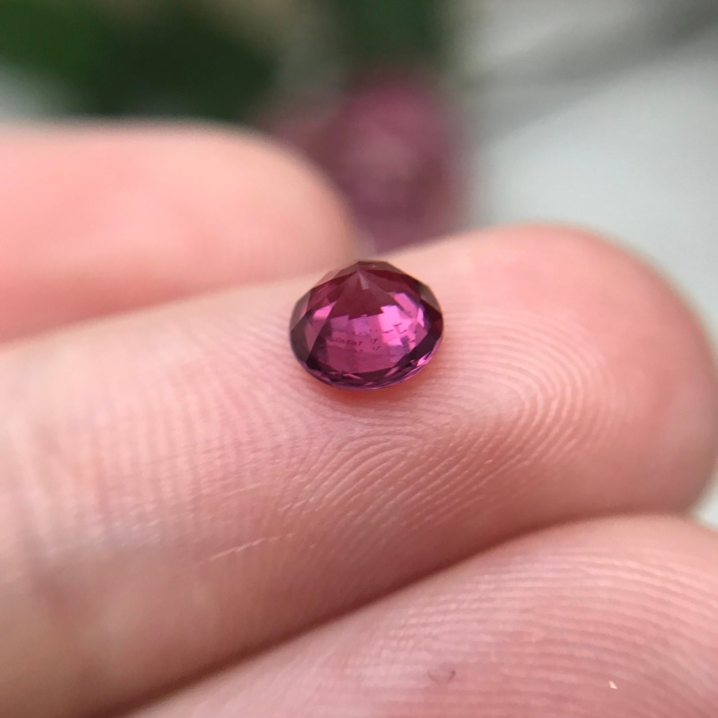 5.5mm Natural Rhodolite Garnet 0.83 Carat Round Gemstone, Rose Garnet, Faceted Loose Garnet