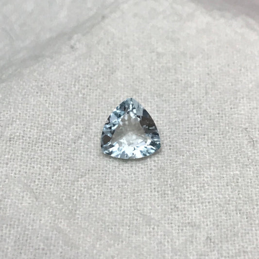 7mm Light Blue Aquamarine 0.87 Ct Trillion Cut Loose Beryl Faceted Loose Gem March Birthstone