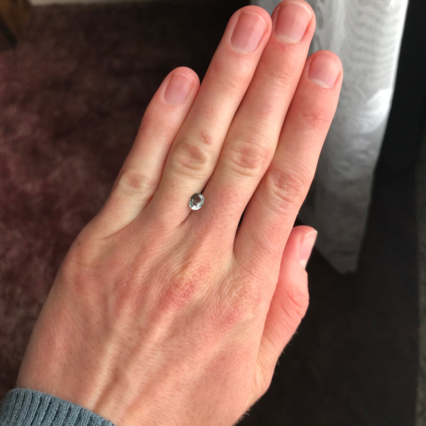 Natural Light Bluish Green Tourmaline 0.53 Carat 5.8x4.5mm, Faceted Loose Gemstone Oval Cut Tourmaline,