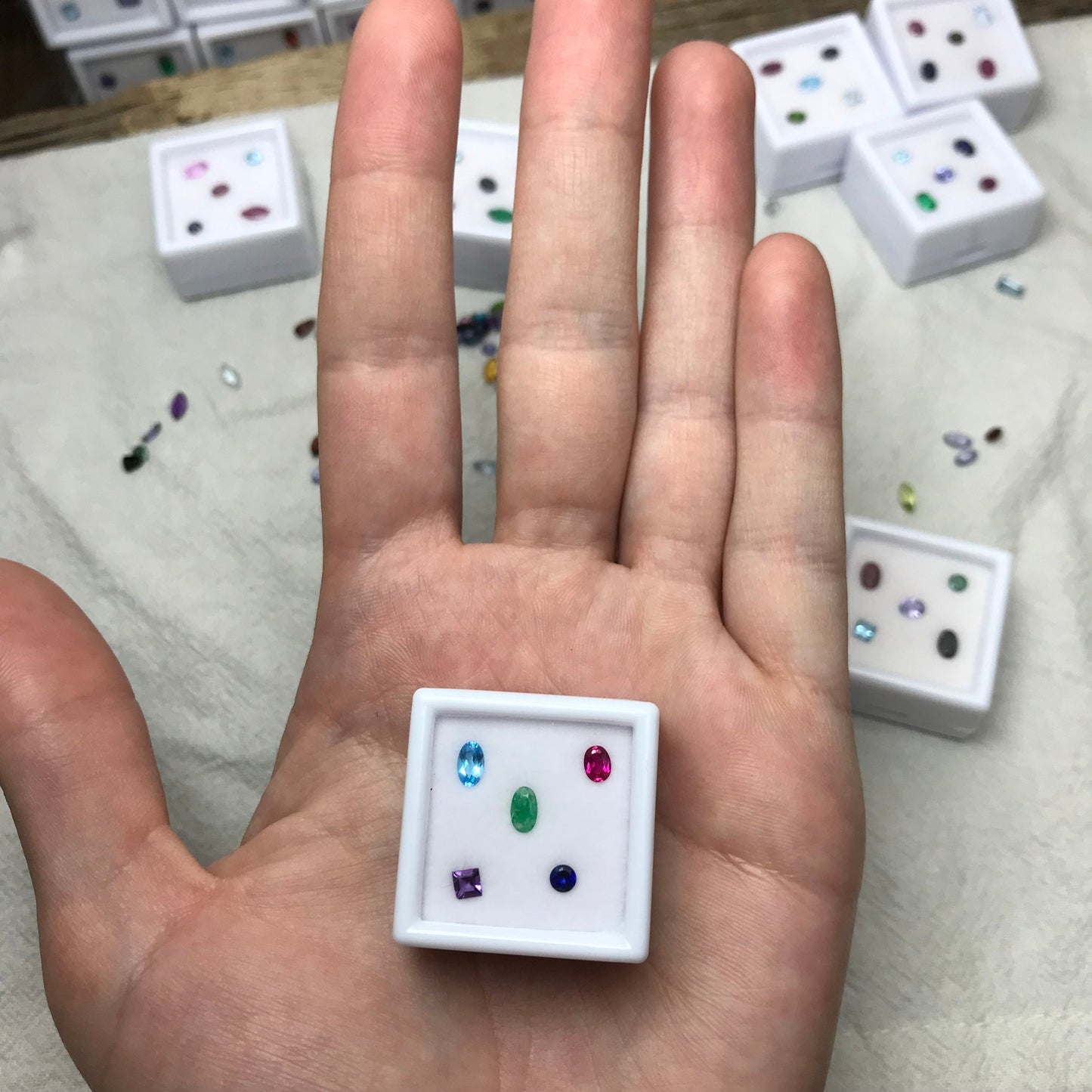 5 Gemstone Mix, 3mm wide Loose Faceted Gems, Loose SMALL Gems, Topaz, Citrine, Amethyst, Ruby, Sapphire, Emerald, Surprise Gems