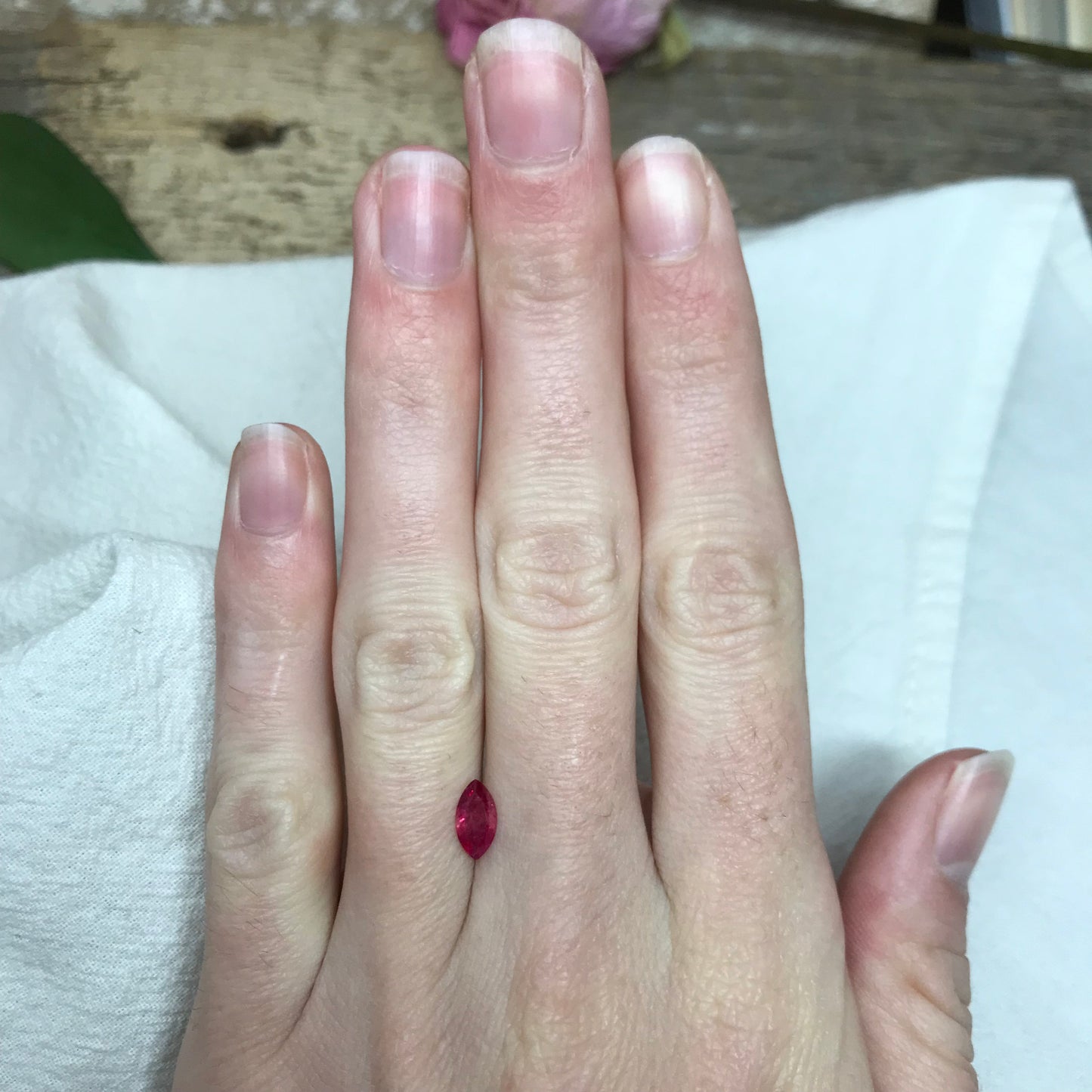 GIA Certified Red Beryl 0.38 Ct, 7.9x4.2mm Marquise Cut, Natural Wah Wah Utah Red Beryl, Faceted Bixbite, 8x4mm Marquise