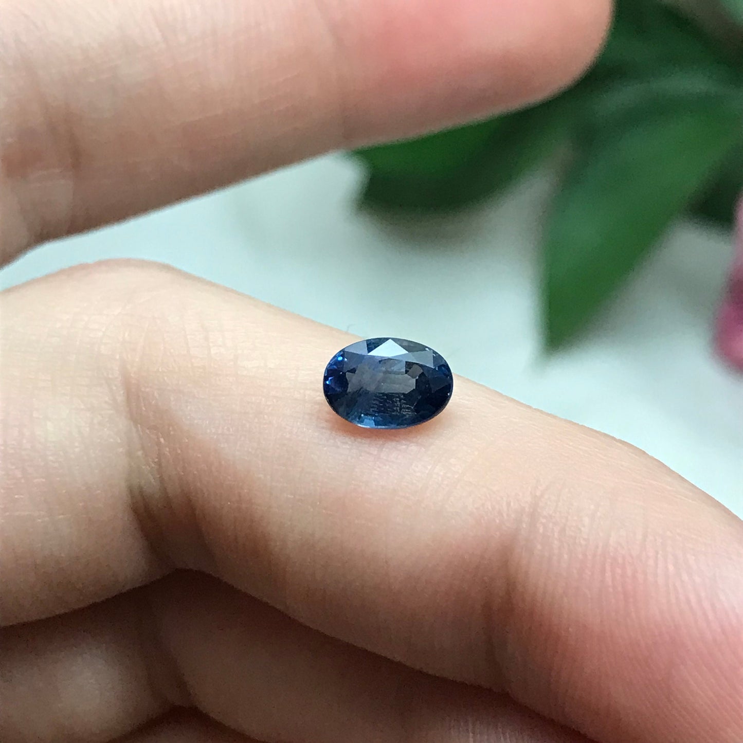 7x5mm Natural Blue Sapphire 1.09 Carats Oval Cut Medium Blue Sapphire Faceted Loose Sapphire