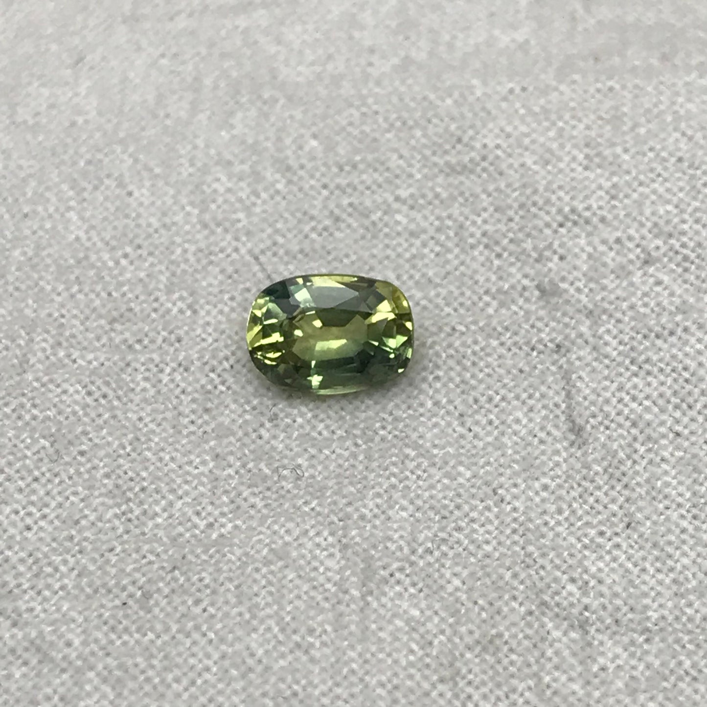 0.98 Carat Natural Bi-Color Sapphire 6.5x5mm Oval Faceted Loose Gemstone, Green- Yellow Parti Sapphire, Unheated