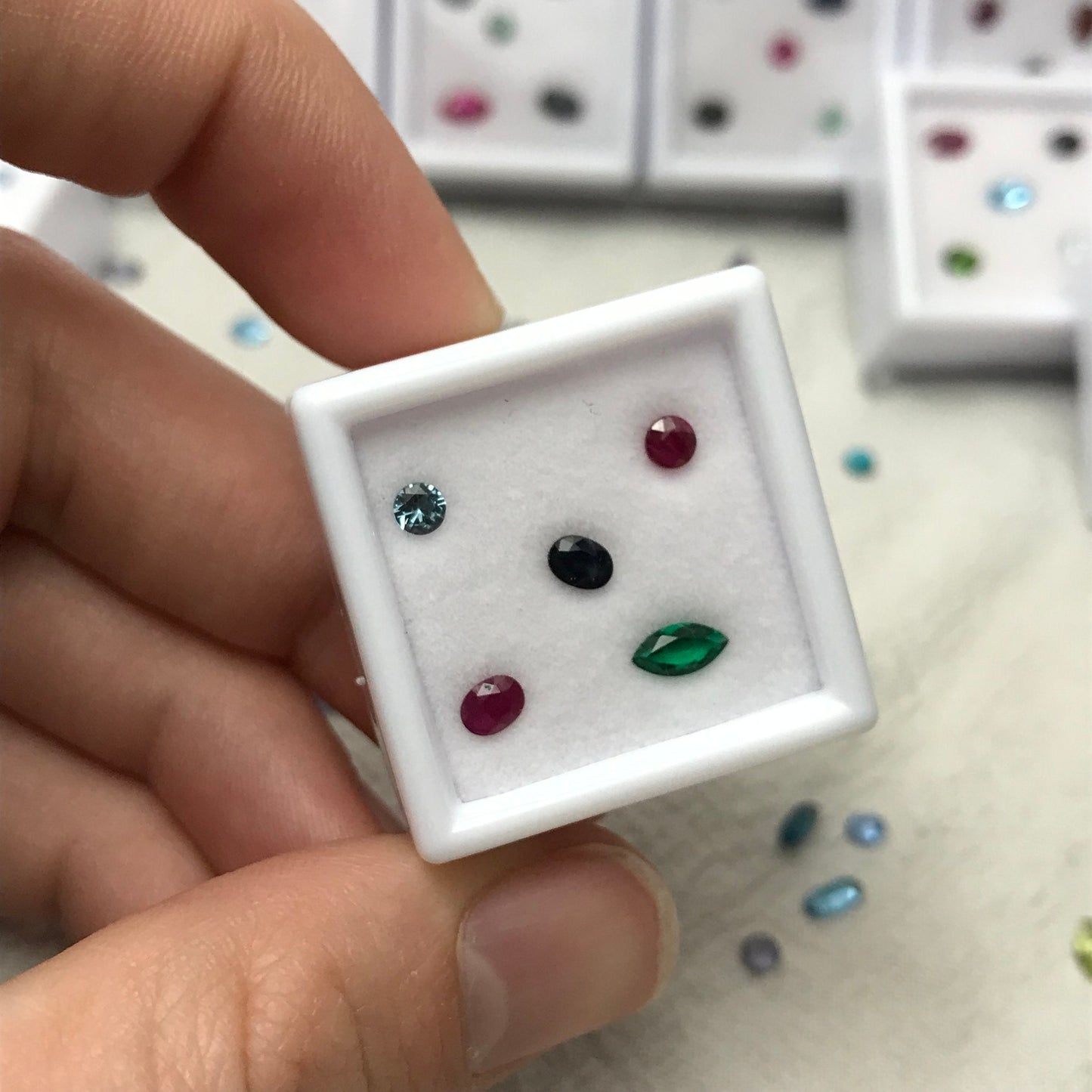 5 Gemstone Mix, 3mm wide Loose Faceted Gems, Loose SMALL Gems, Topaz, Citrine, Amethyst, Ruby, Sapphire, Emerald, Surprise Gems