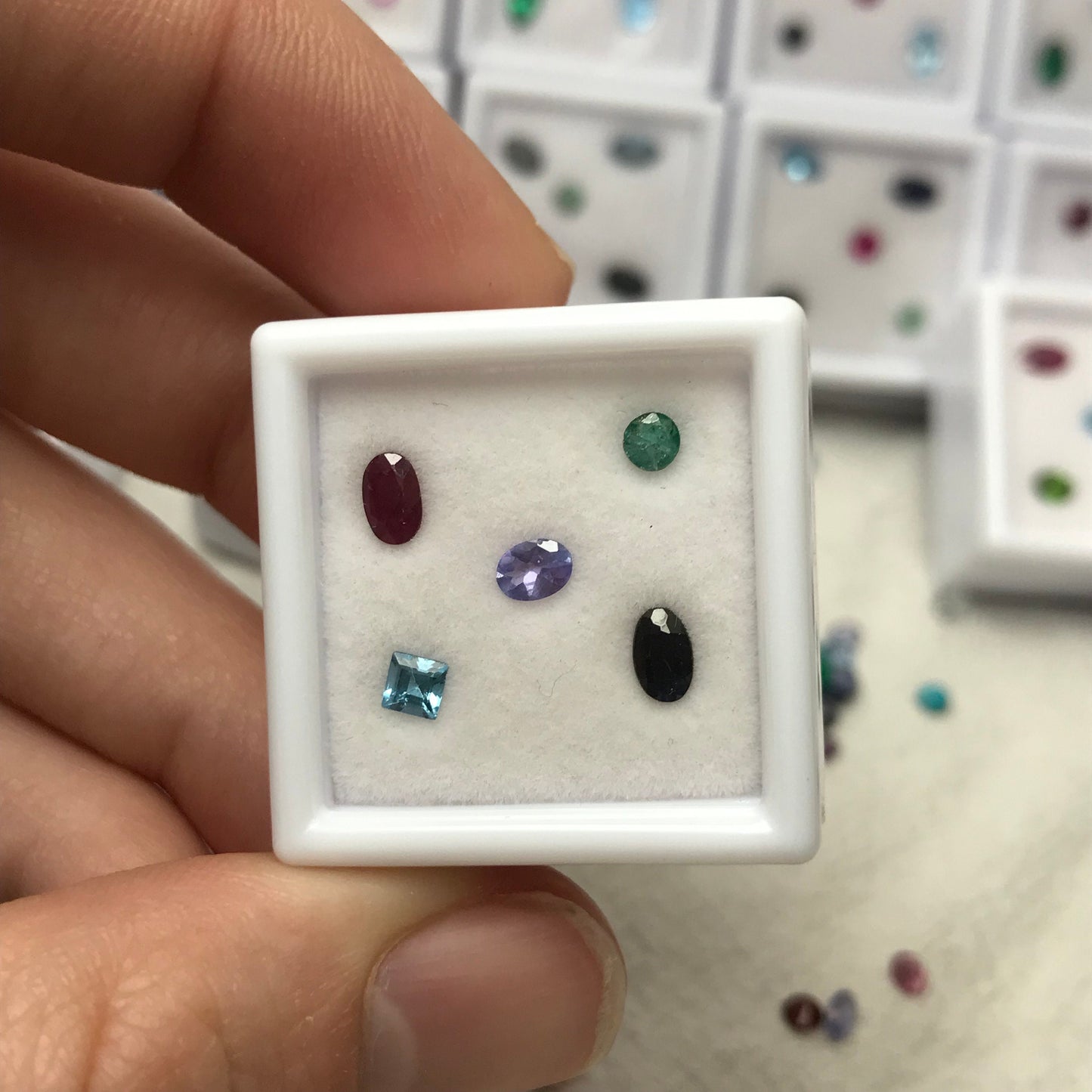5 Gemstone Mix, 3mm wide Loose Faceted Gems, Loose SMALL Gems, Topaz, Citrine, Amethyst, Ruby, Sapphire, Emerald, Surprise Gems