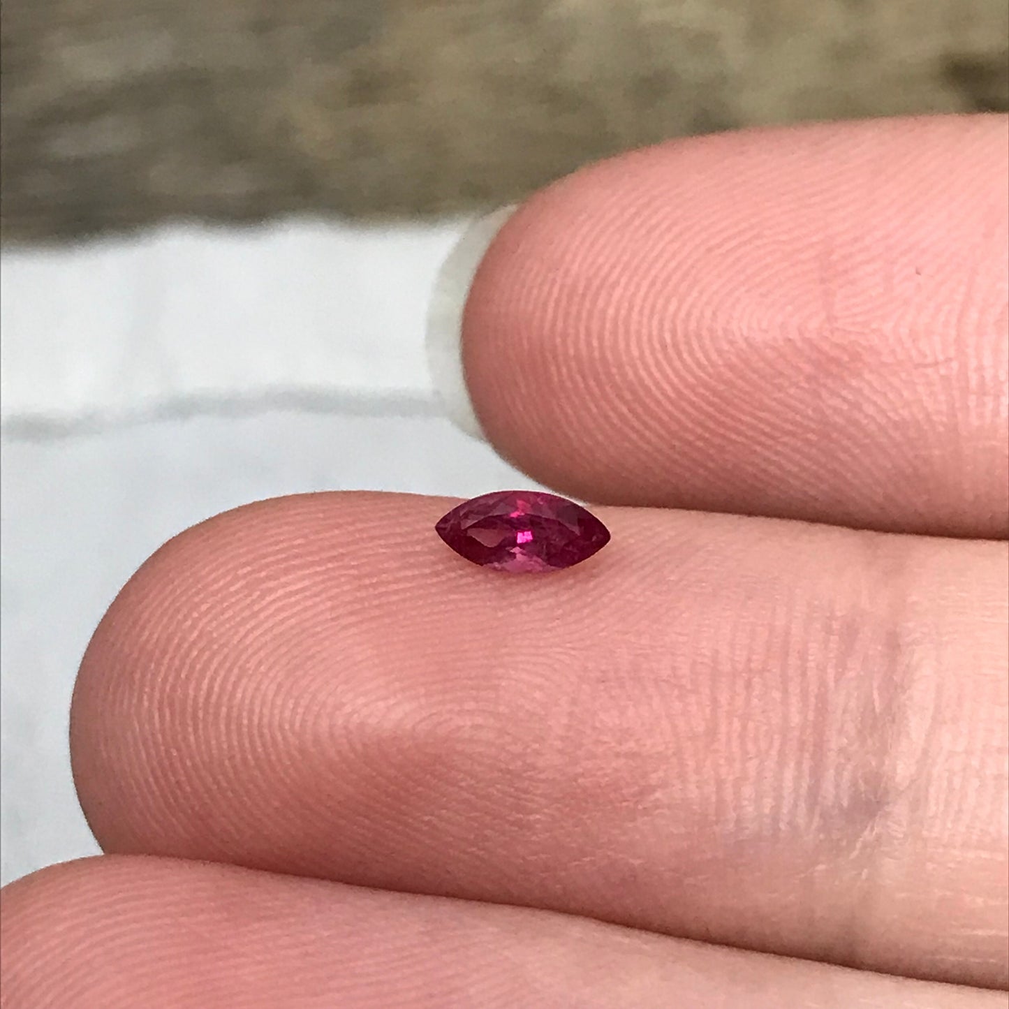 5.6x2.6mm Marquise Cut Red Beryl, 0.17 Ct. Faceted Bixbite, Natural Red Beryl