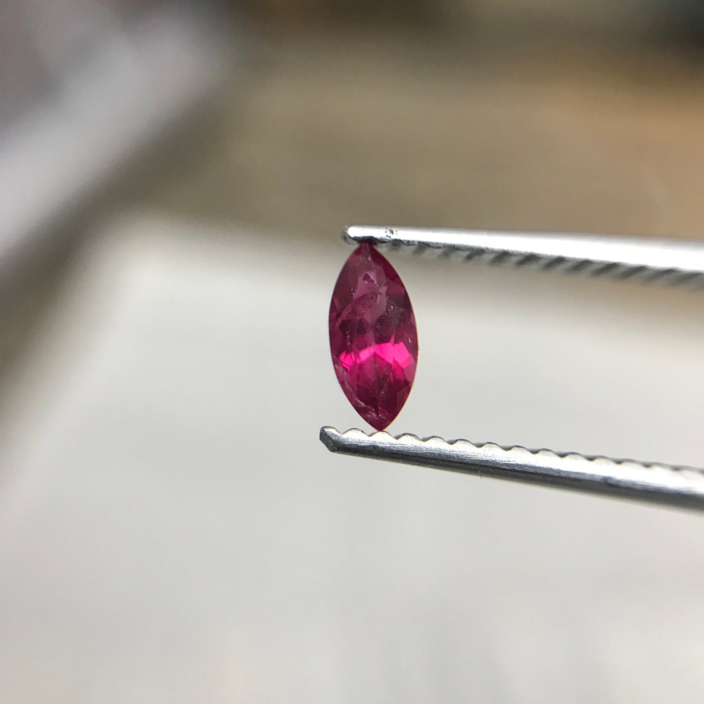 5.6x2.6mm Marquise Cut Red Beryl, 0.17 Ct. Faceted Bixbite, Natural Red Beryl
