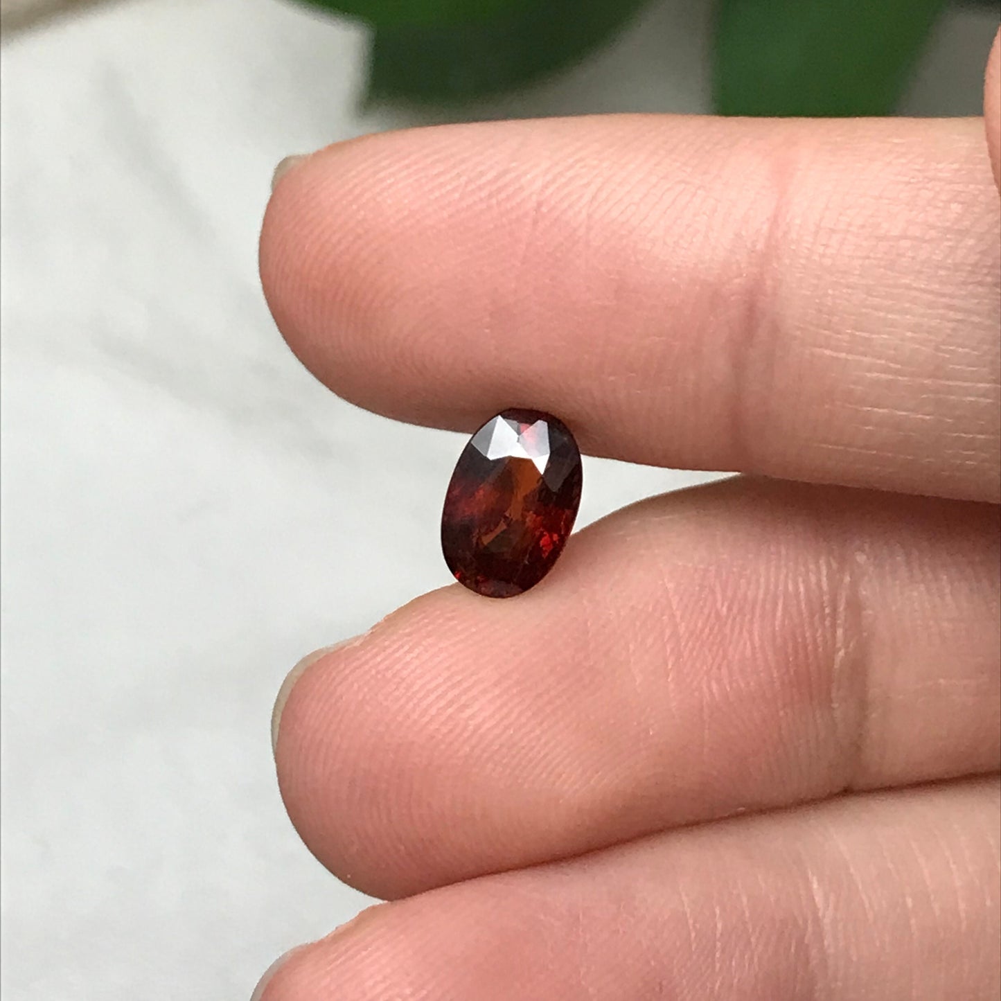 1.86 ct Natural Orangey Red Spessartite Garnet 8.4x5.7mm Oval Faceted Gemstone Loose Gem Red Orange Garnet