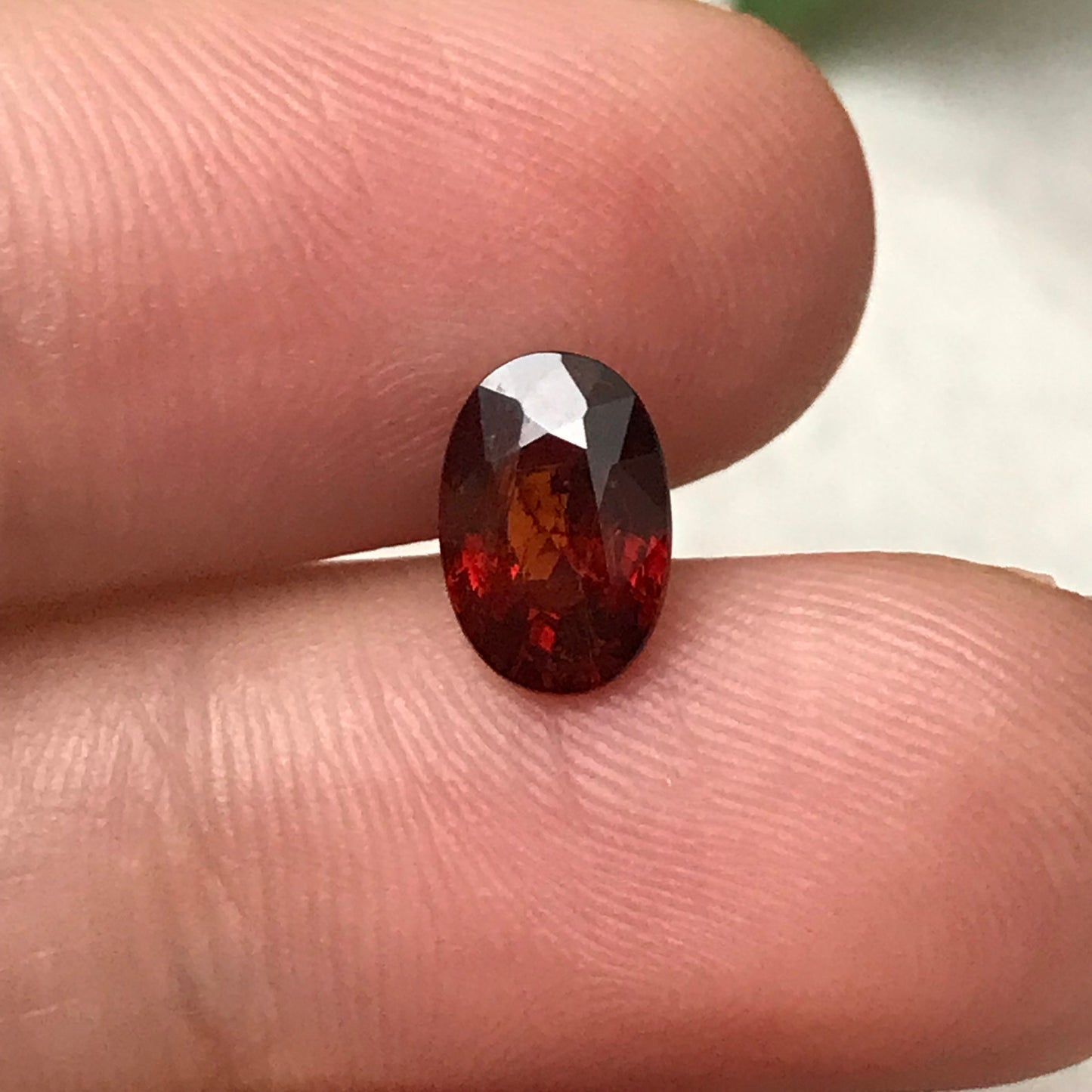 1.86 ct Natural Orangey Red Spessartite Garnet 8.4x5.7mm Oval Faceted Gemstone Loose Gem Red Orange Garnet