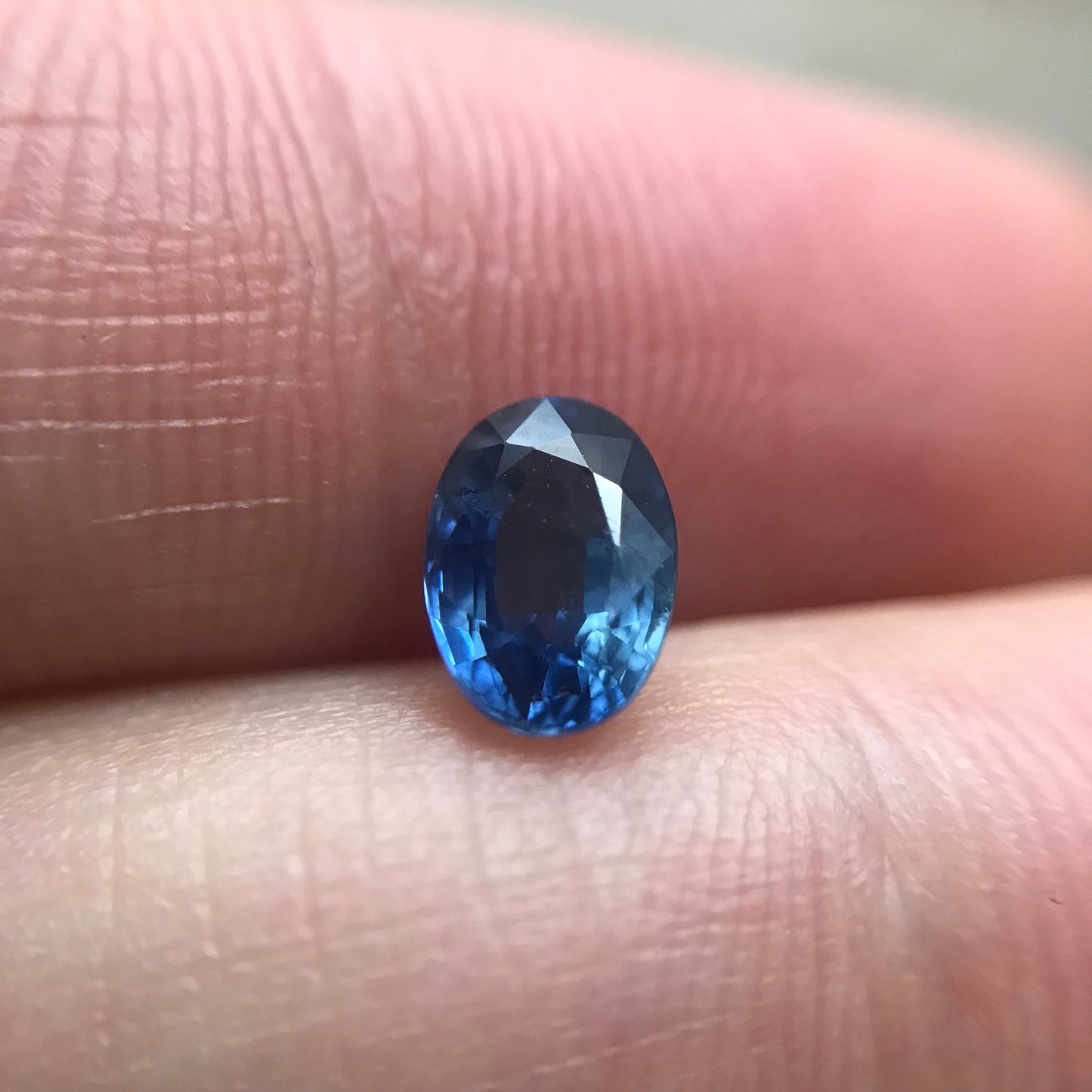 7x5mm Natural Blue Sapphire 1.09 Carats Oval Cut Medium Blue Sapphire Faceted Loose Sapphire