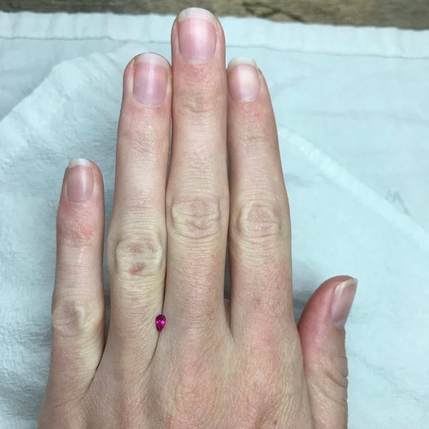 0.10 ct Red Beryl 4.4x2.6mm Pear Cut, Natural Utah Red Beryl, Faceted Bixbite, VS! Rare Gemstone 4.5x2.5mm