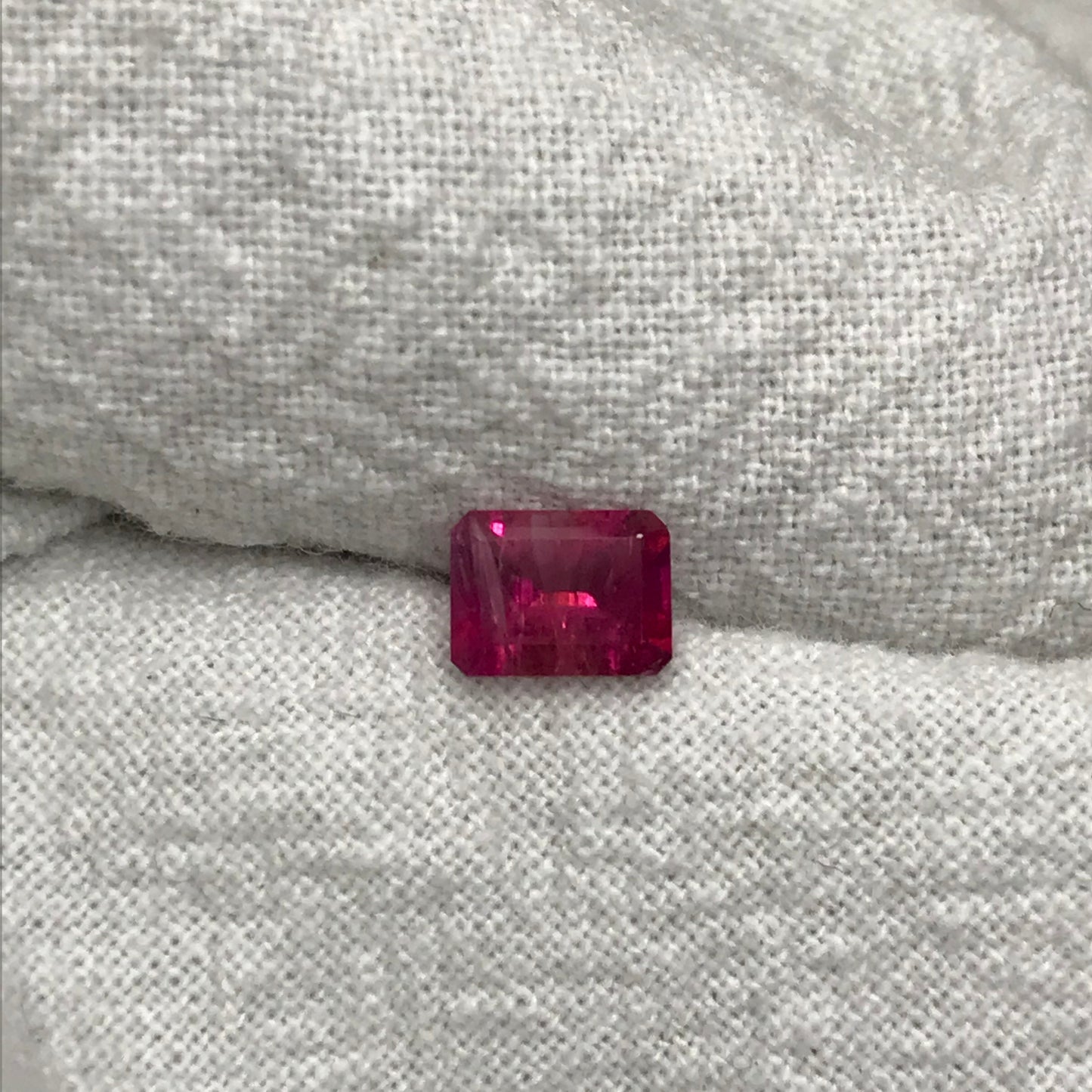 0.48 Ct Red Beryl 6x4.5mm Emerald Cut, Natural Wah Wah Utah Red Beryl, Faceted Bixbite