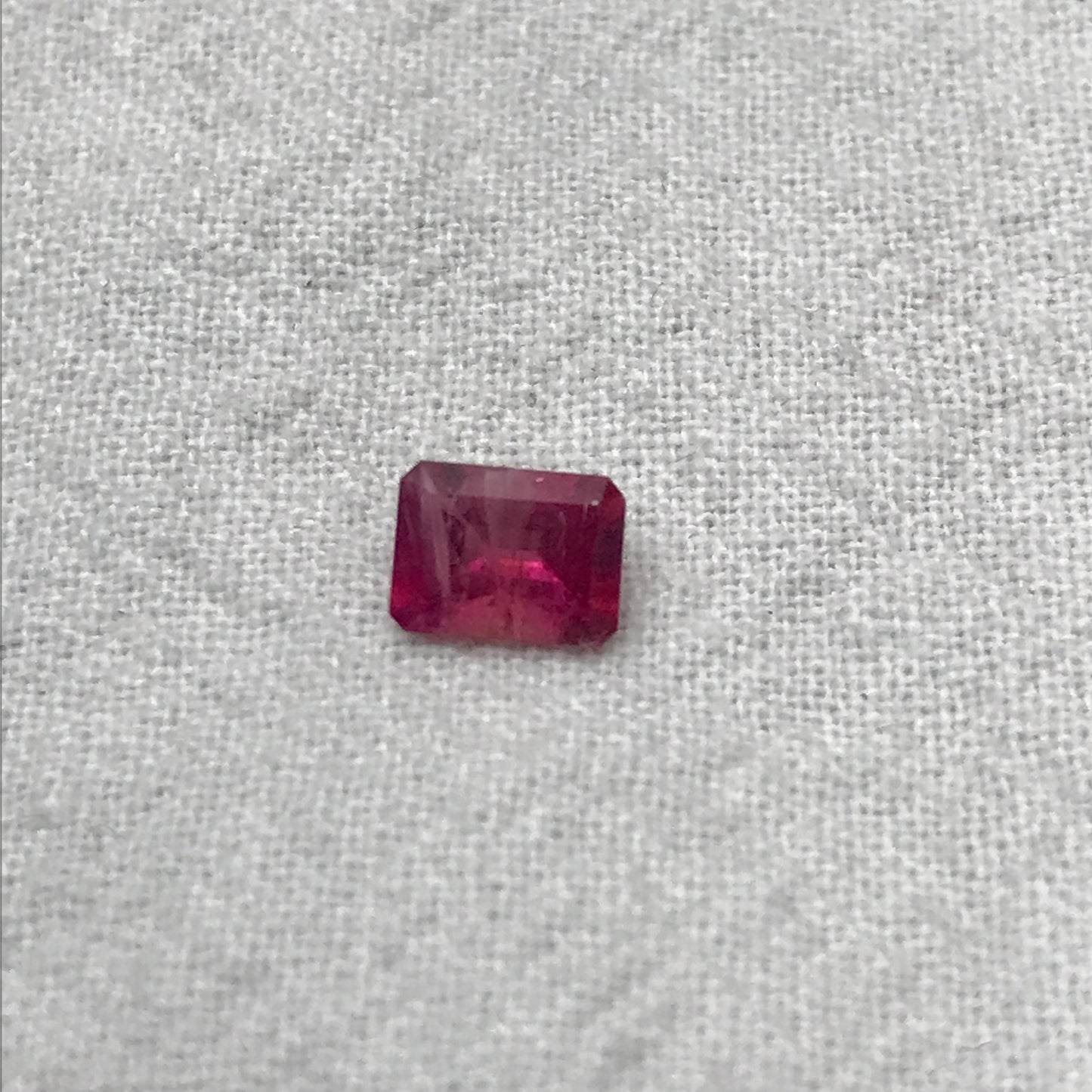0.48 Ct Red Beryl 6x4.5mm Emerald Cut, Natural Wah Wah Utah Red Beryl, Faceted Bixbite