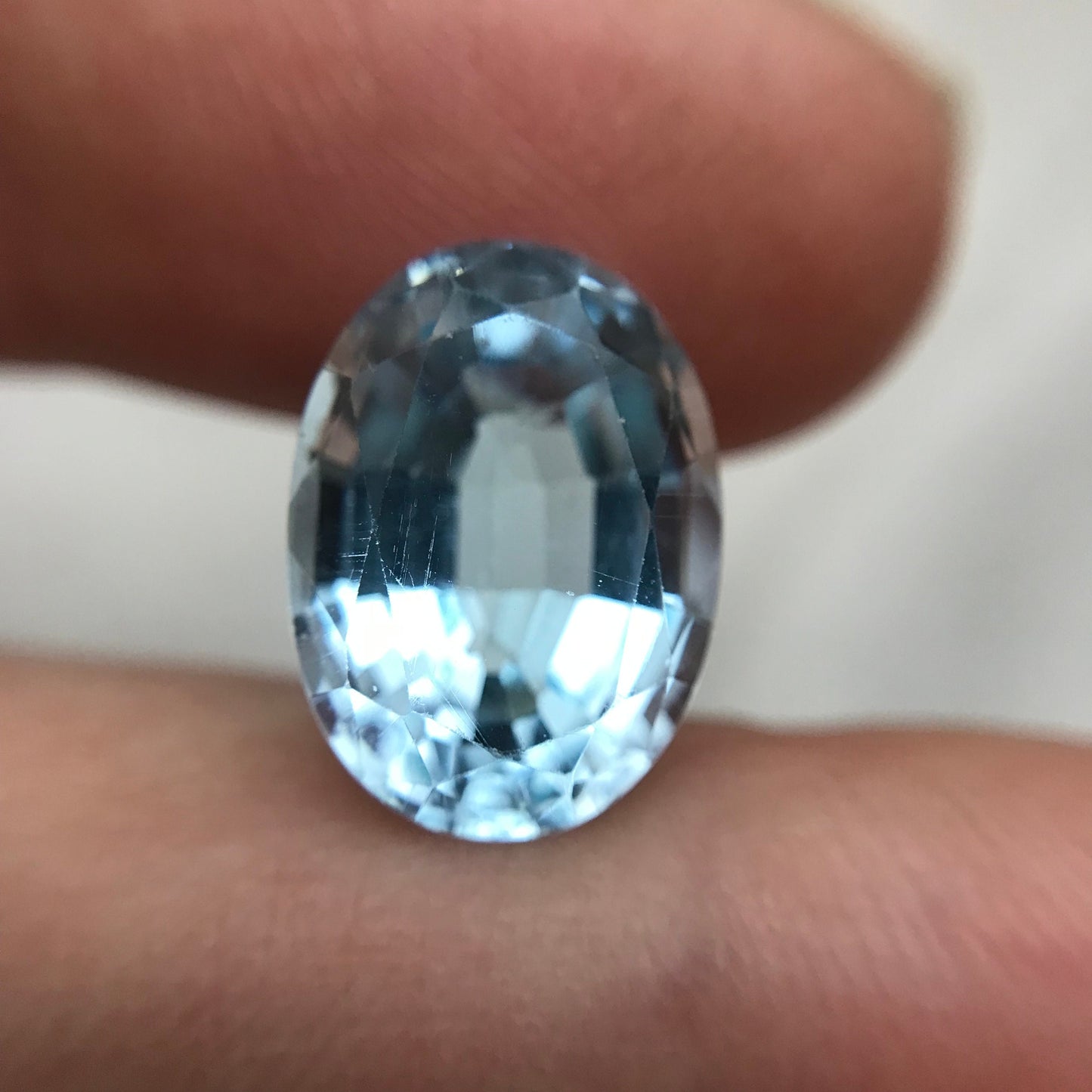 7.9 Carat Blue Topaz Oval Cut 14x10mm Loose Gem, Faceted Topaz