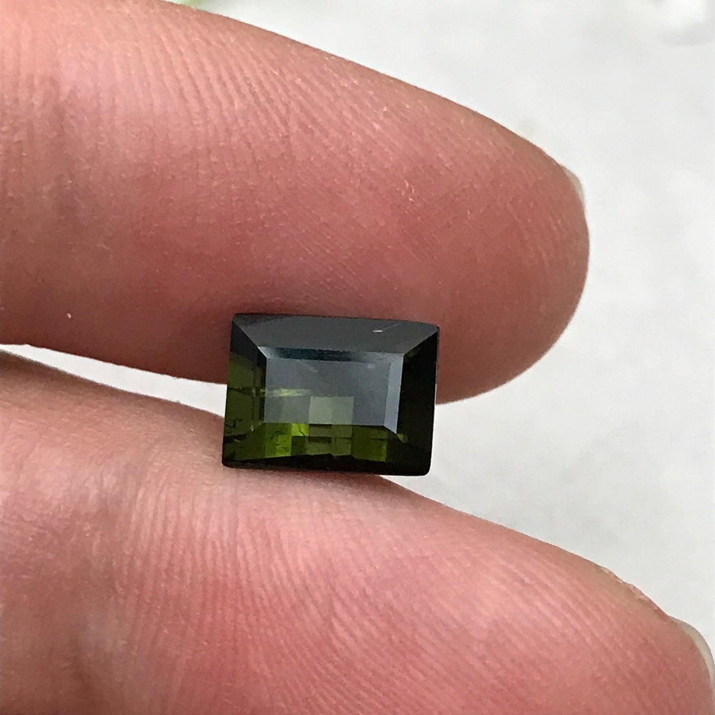 2.44 carat Natural Green Tourmaline, 8.5x6.5mm Scissor Cut Faceted Loose Gemstone