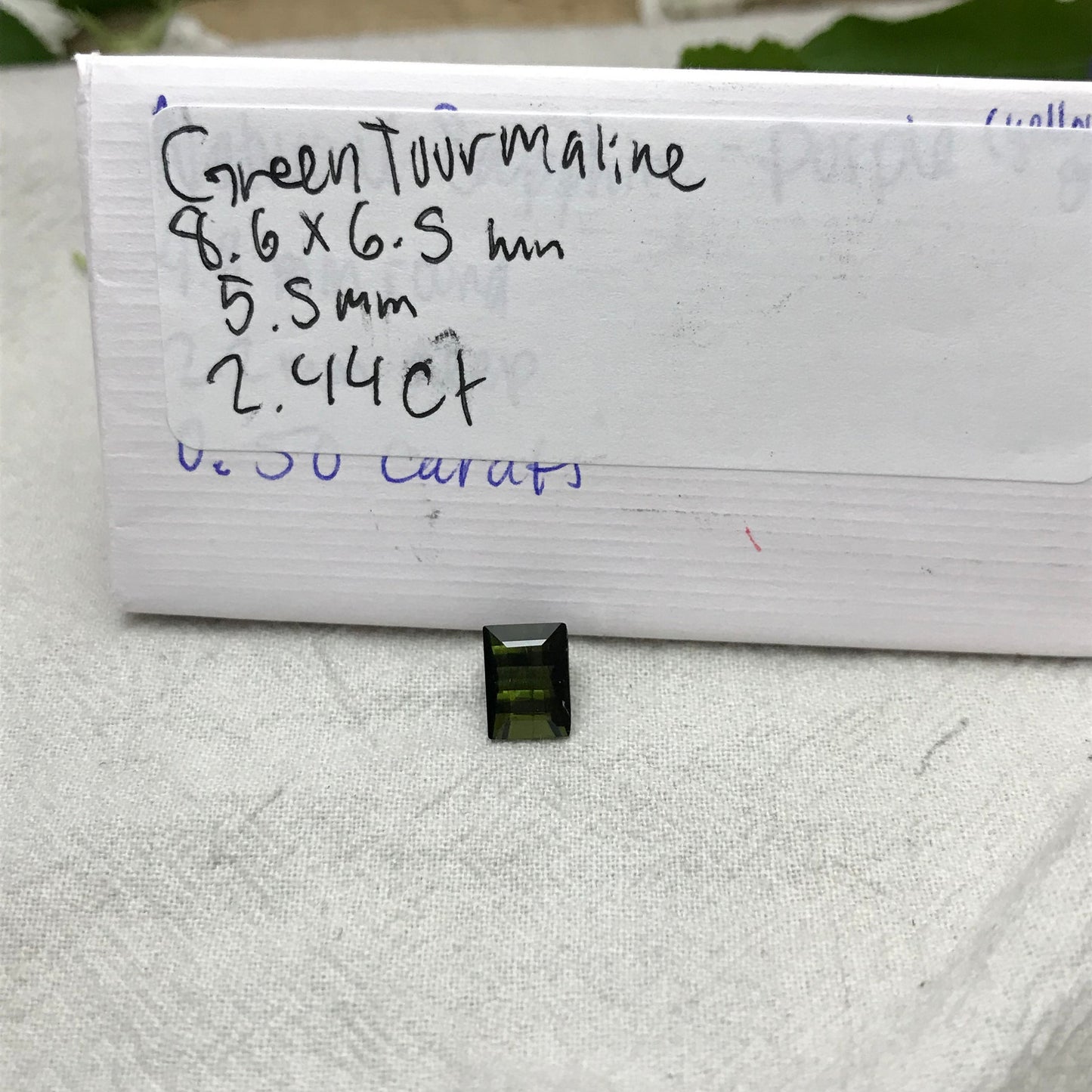 2.44 carat Natural Green Tourmaline, 8.5x6.5mm Scissor Cut Faceted Loose Gemstone