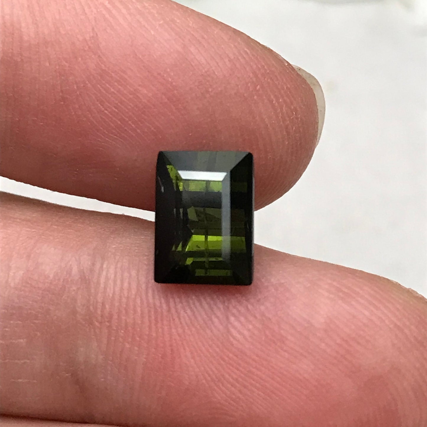 2.44 carat Natural Green Tourmaline, 8.5x6.5mm Scissor Cut Faceted Loose Gemstone