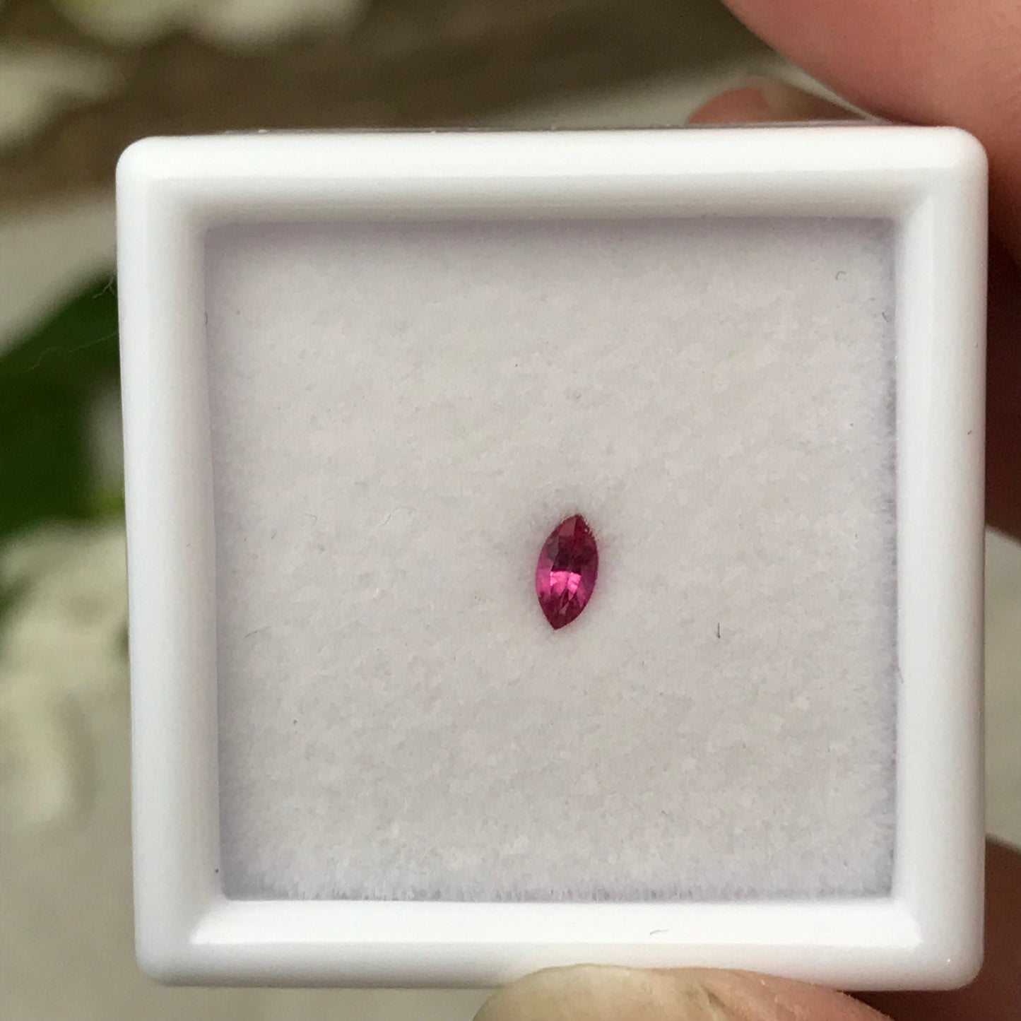 4x2mm Red Beryl, Faceted Bixbite, 0.09 Carat, Natural Little Red Beryl, Good Clarity
