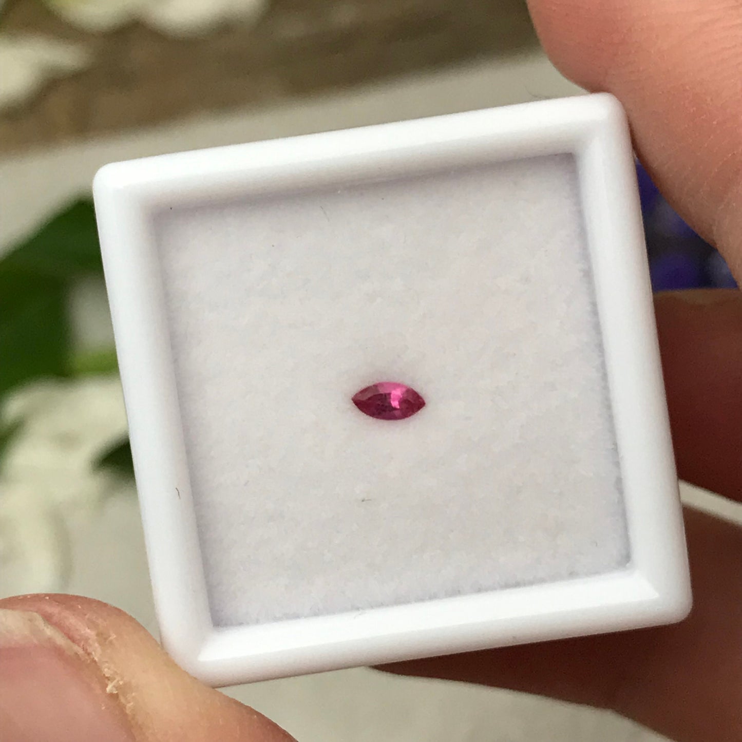 4x2mm Red Beryl, Faceted Bixbite, 0.09 Carat, Natural Little Red Beryl, Good Clarity