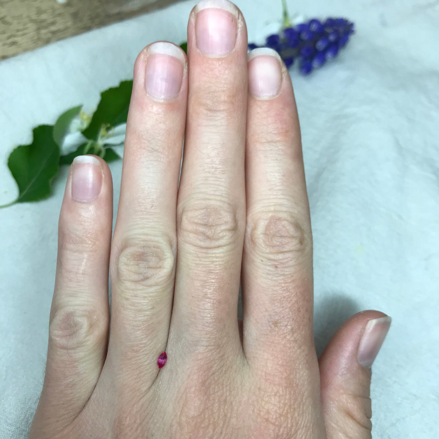 4x2mm Red Beryl, Faceted Bixbite, 0.09 Carat, Natural Little Red Beryl, Good Clarity