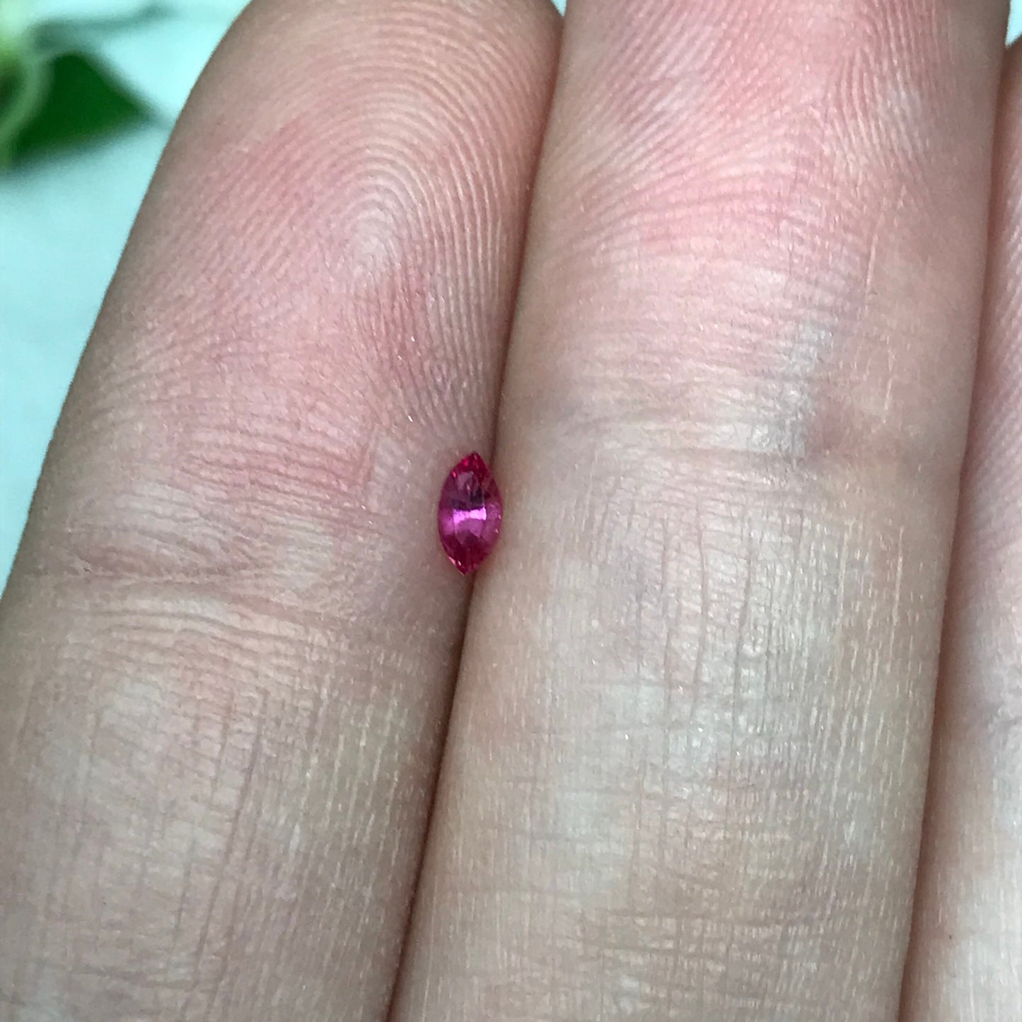 4x2mm Red Beryl, Faceted Bixbite, 0.09 Carat, Natural Little Red Beryl, Good Clarity