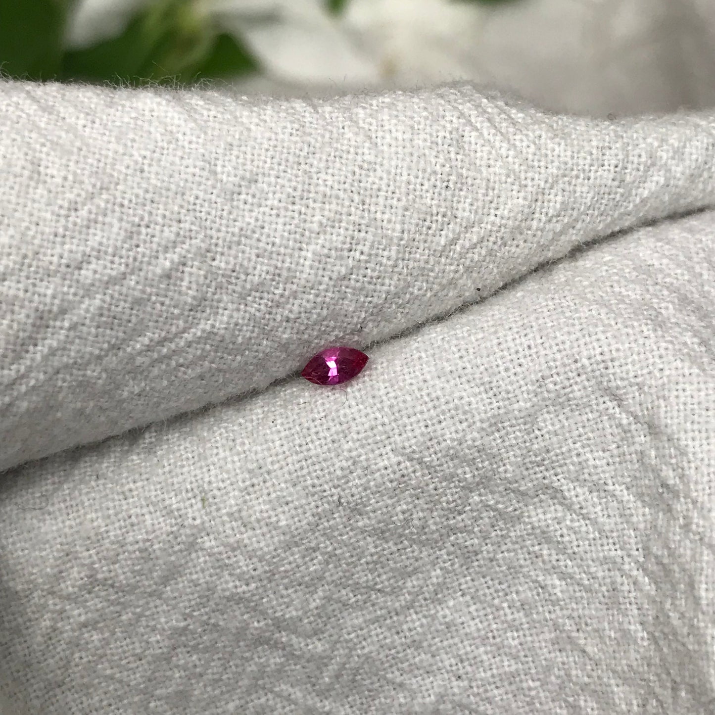 4x2mm Red Beryl, Faceted Bixbite, 0.09 Carat, Natural Little Red Beryl, Good Clarity