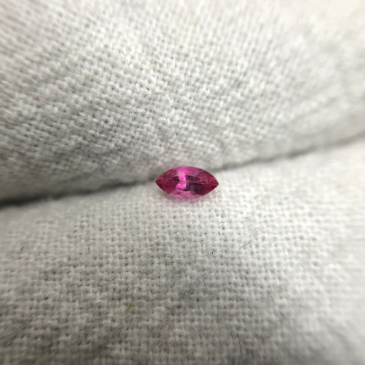 4x2mm Red Beryl, Faceted Bixbite, 0.09 Carat, Natural Little Red Beryl, Good Clarity