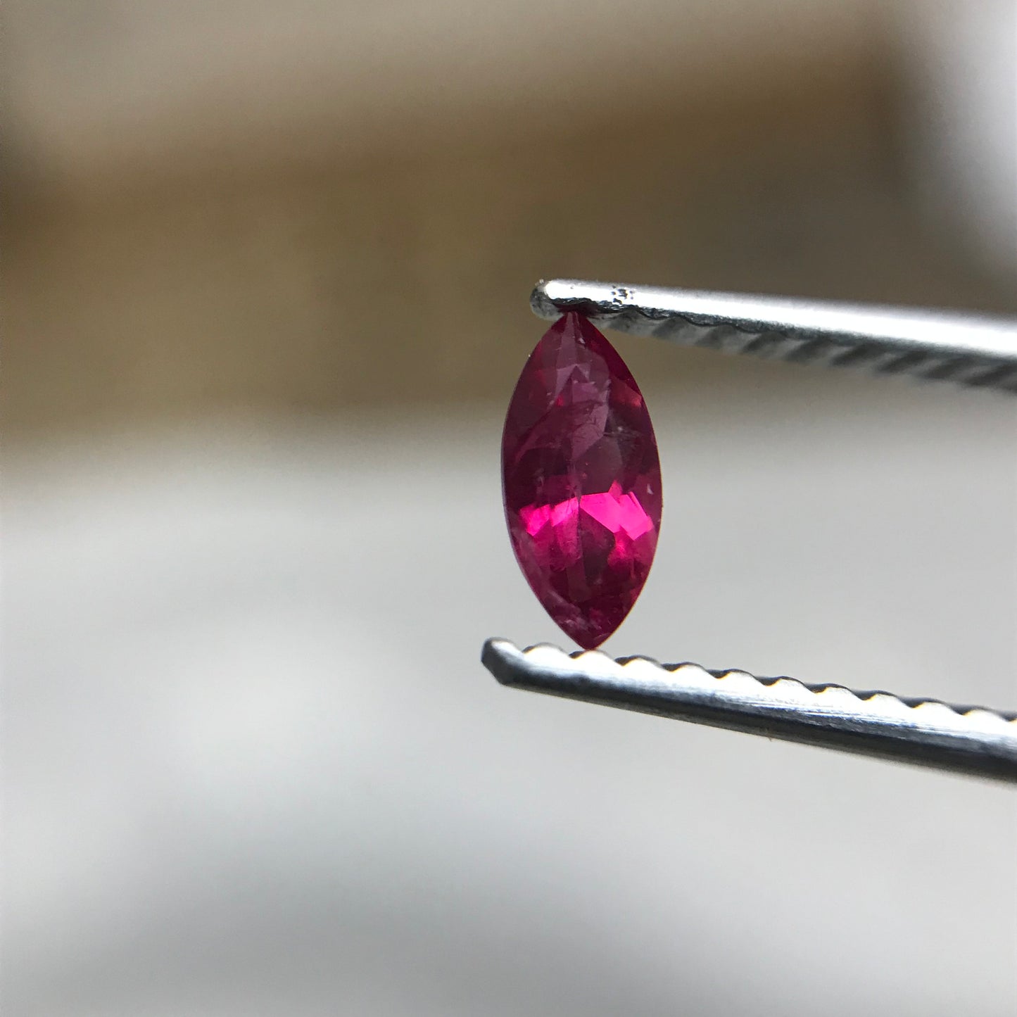 5.6x2.6mm Marquise Cut Red Beryl, 0.17 Ct. Faceted Bixbite, Natural Red Beryl