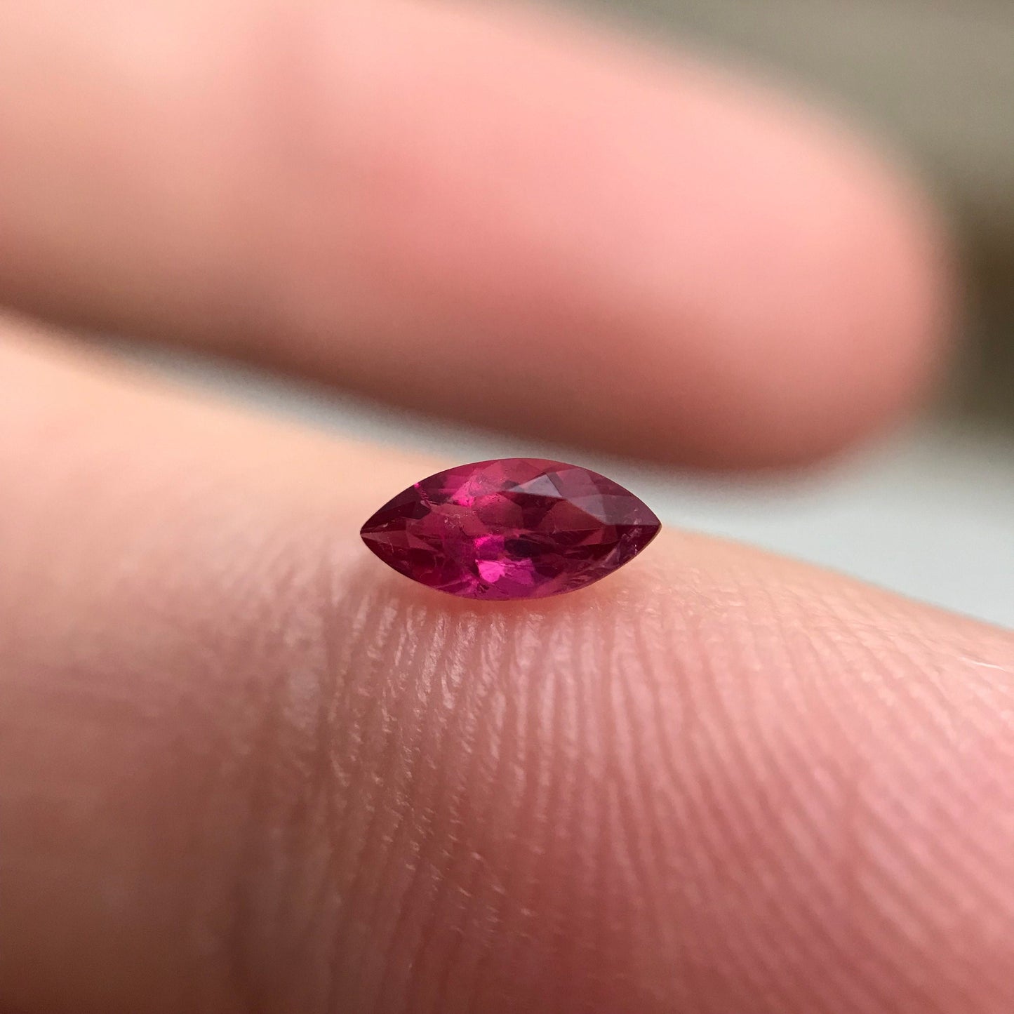 5.6x2.6mm Marquise Cut Red Beryl, 0.17 Ct. Faceted Bixbite, Natural Red Beryl