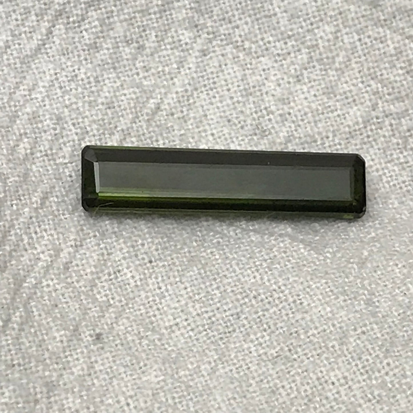 3 Ct Natural Dark Green Tourmaline 20x4.7mm Long Octagon Cut Faceted Loose Gemstone