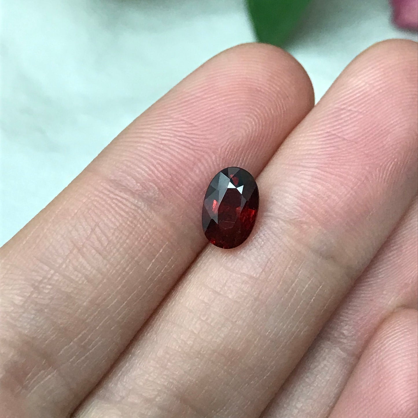 1.86 ct Natural Orangey Red Spessartite Garnet 8.4x5.7mm Oval Faceted Gemstone Loose Gem Red Orange Garnet